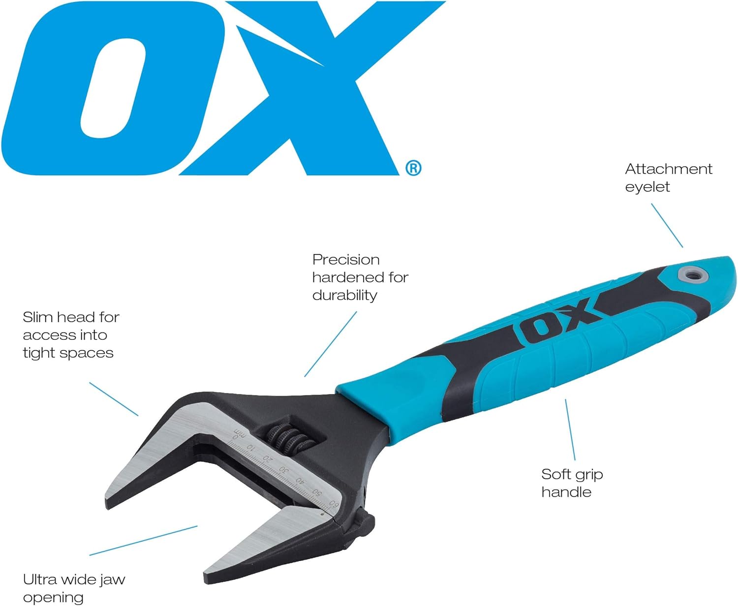 Ox - Chiave Regolabile Professionale Extra Larga - immagine 3