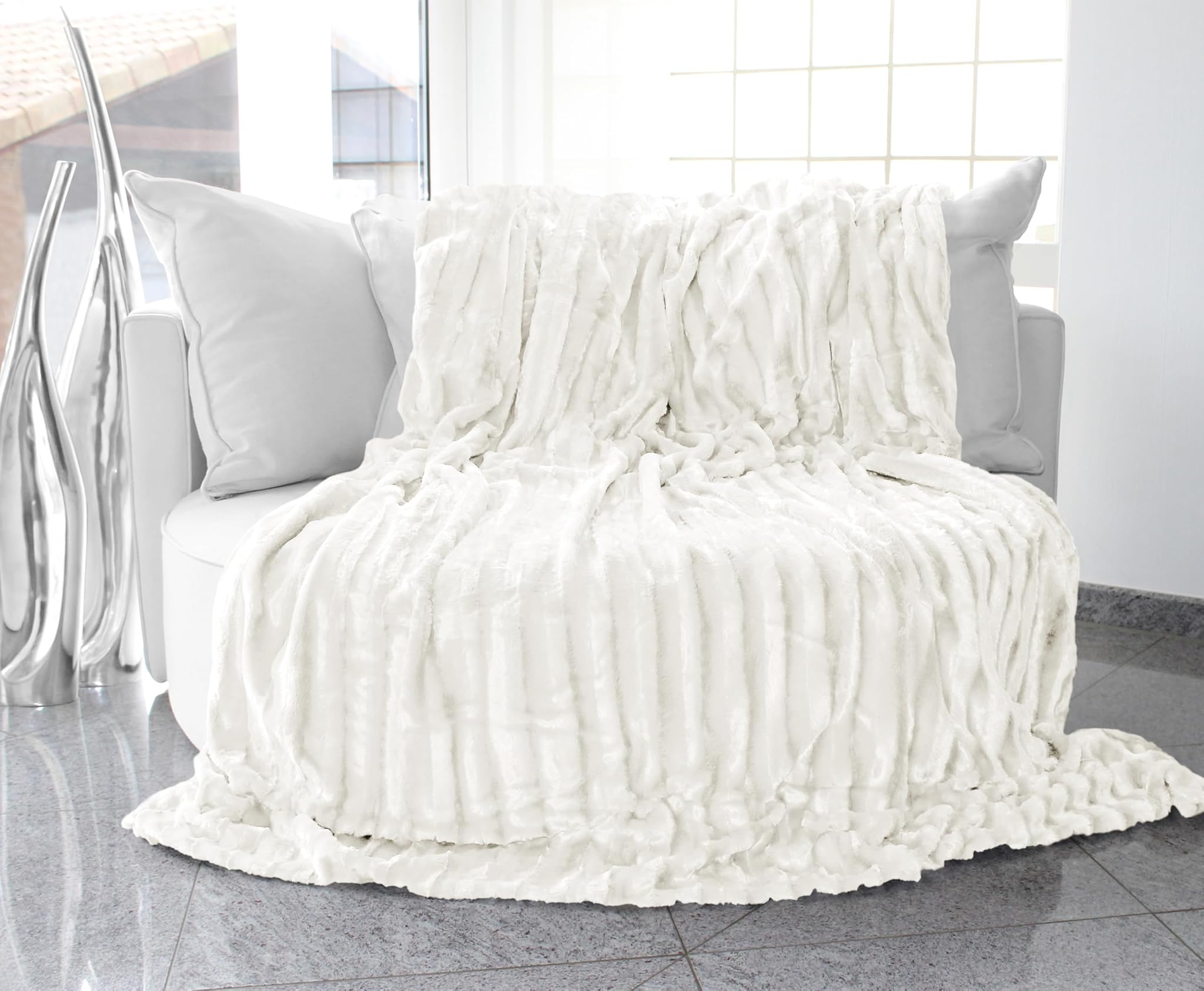 Brandsseller Coperta in finta pelliccia double-face 220x240 cm