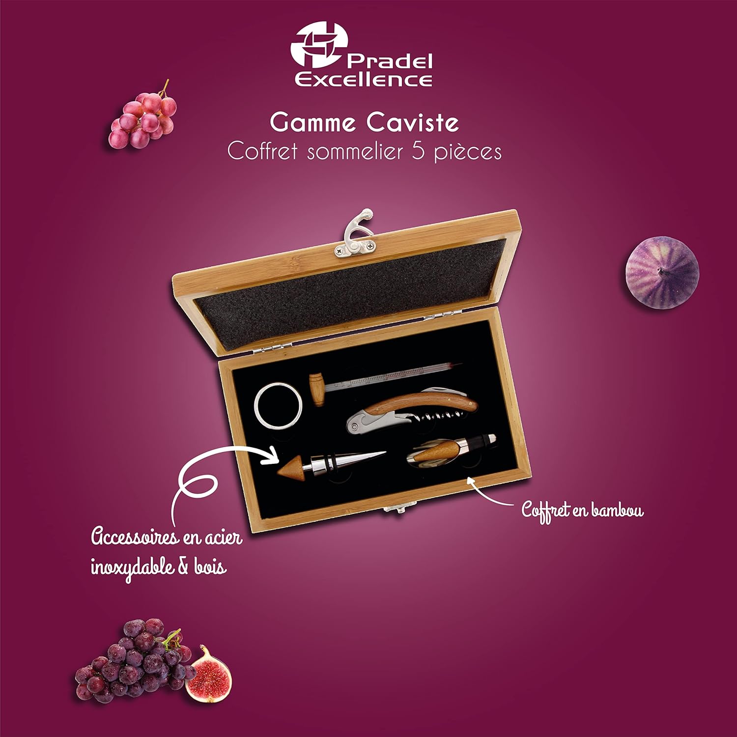 Pradel Excellence RT802H - Cofanetto Sommelier in Bambù - immagine 5