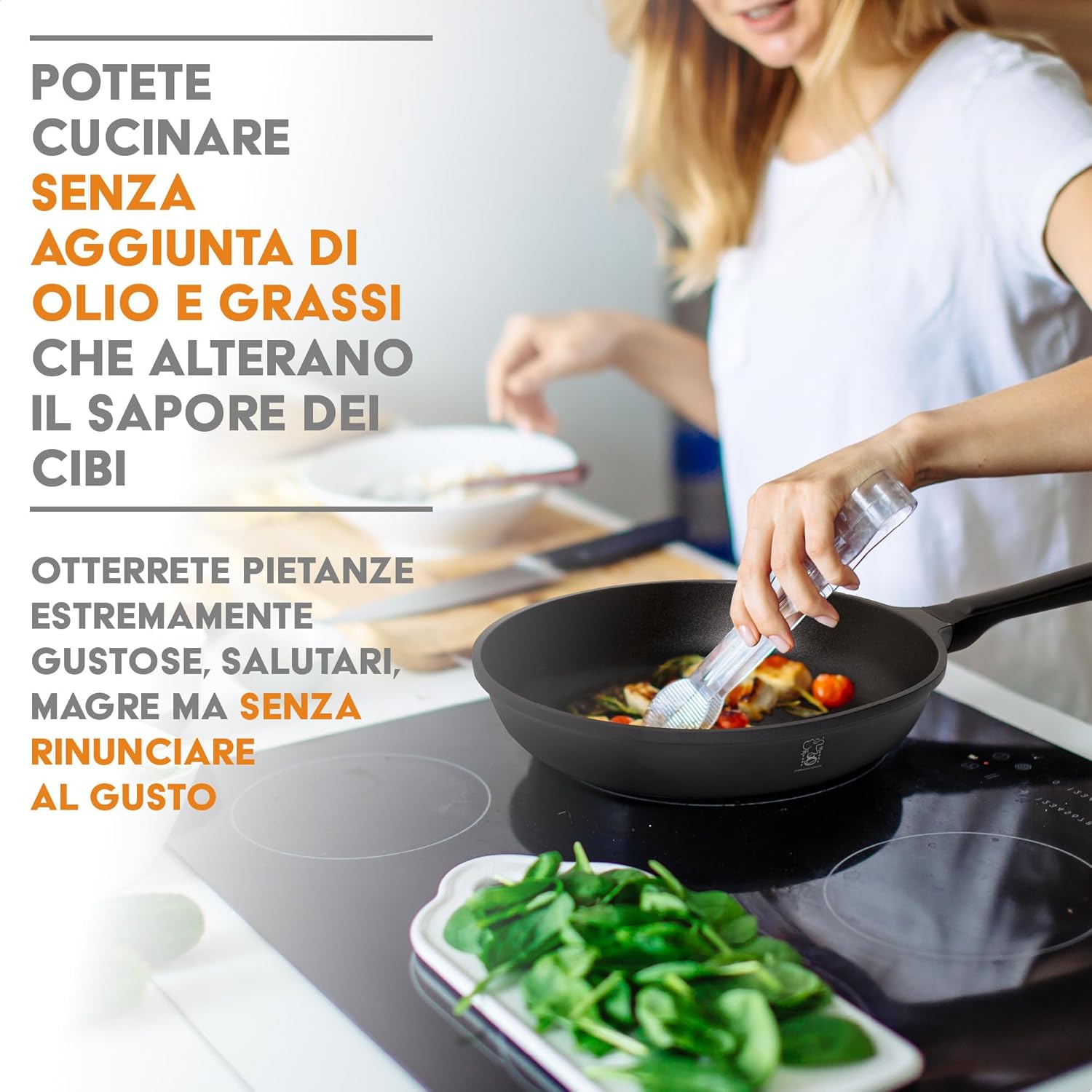 Stone&stone Padella Antiaderente 20cm Induzione/Gas - immagine 8