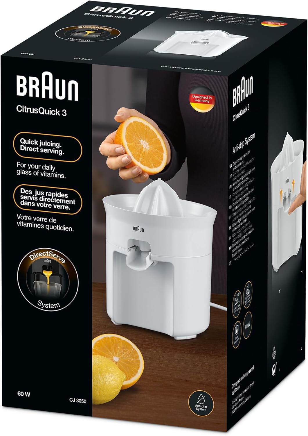 Braun CJ3050WH Spremiagrumi 60W, Bianco - immagine 4