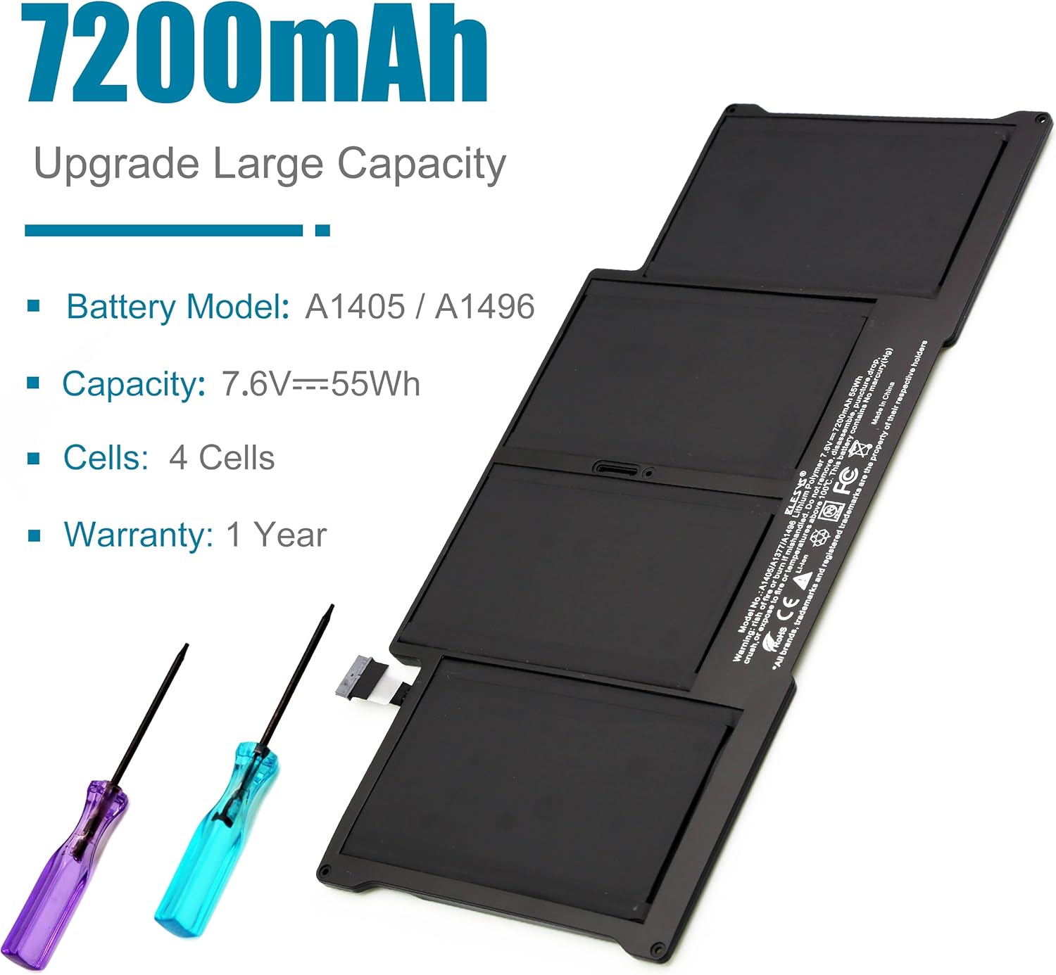 Batteria A1496 per MacBook Air 13 pollici - immagine 2