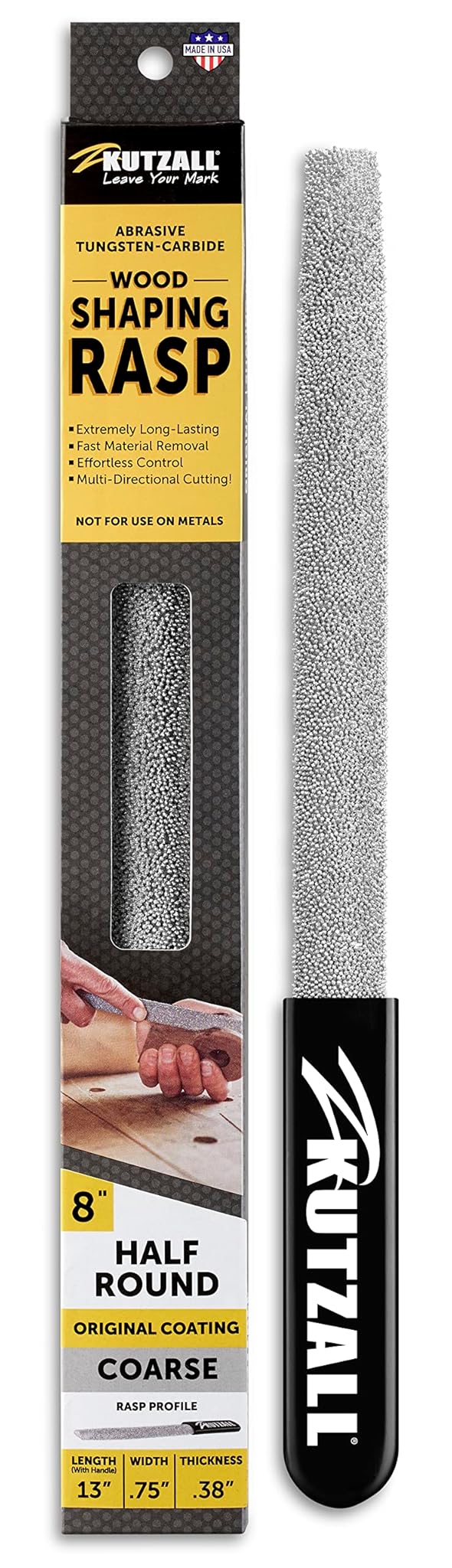 Kutzall Original 8" Raspa Manuale Semitonda Grana Grossa