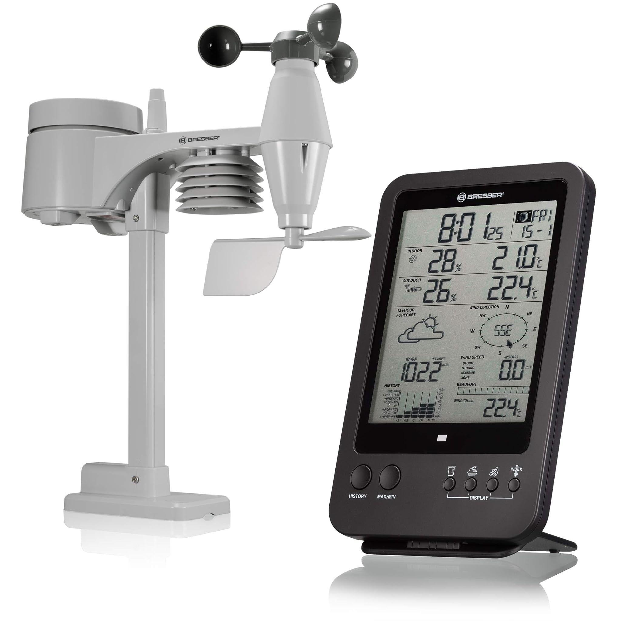 BRESSER Weather Center Stazione meteorologica 5 in 1