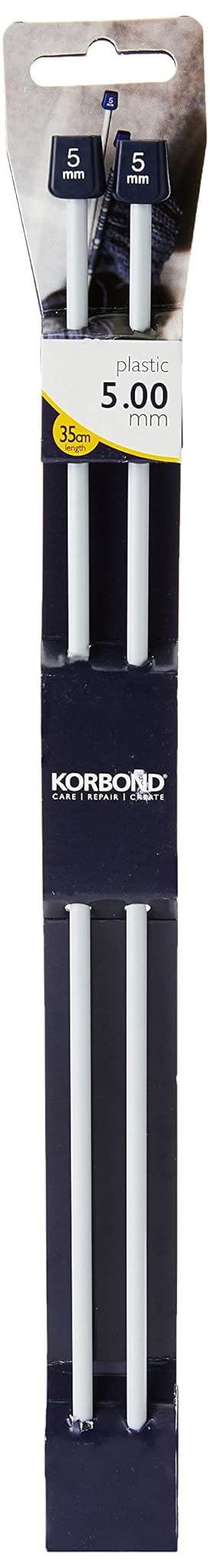 Korbond - Ferri da Maglia in plastica, 5 mm x 35 cm