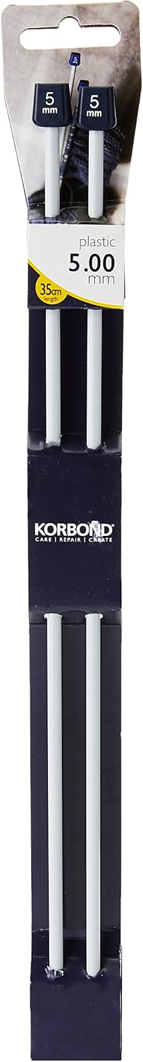 Korbond - Ferri da Maglia in plastica, 5 mm x 35 cm - immagine 1