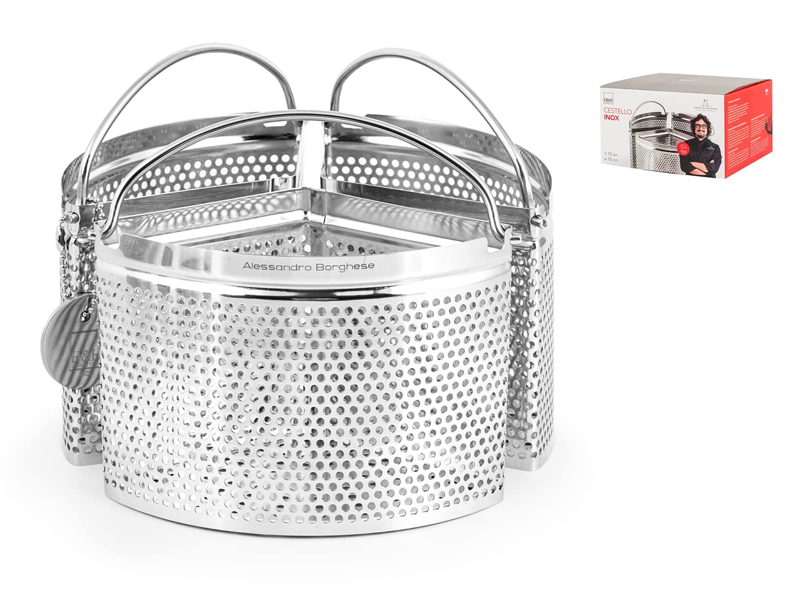 H&h set 3 spicchi tondo in acciaio inox cm18