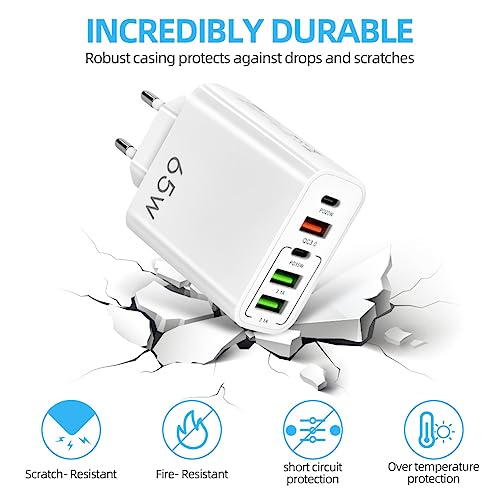 Axfee Caricatore Rapido USB Multipla 65W 5 Porte - immagine 4