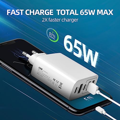 Axfee Caricatore Rapido USB Multipla 65W 5 Porte - immagine 5