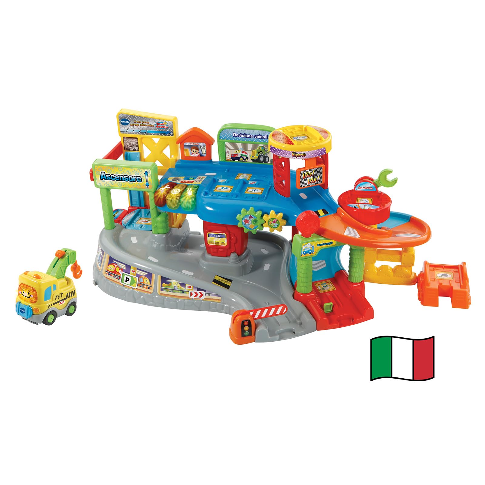 VTech Vroom Vroom Go - Il Mio Primo Garage Interattivo
