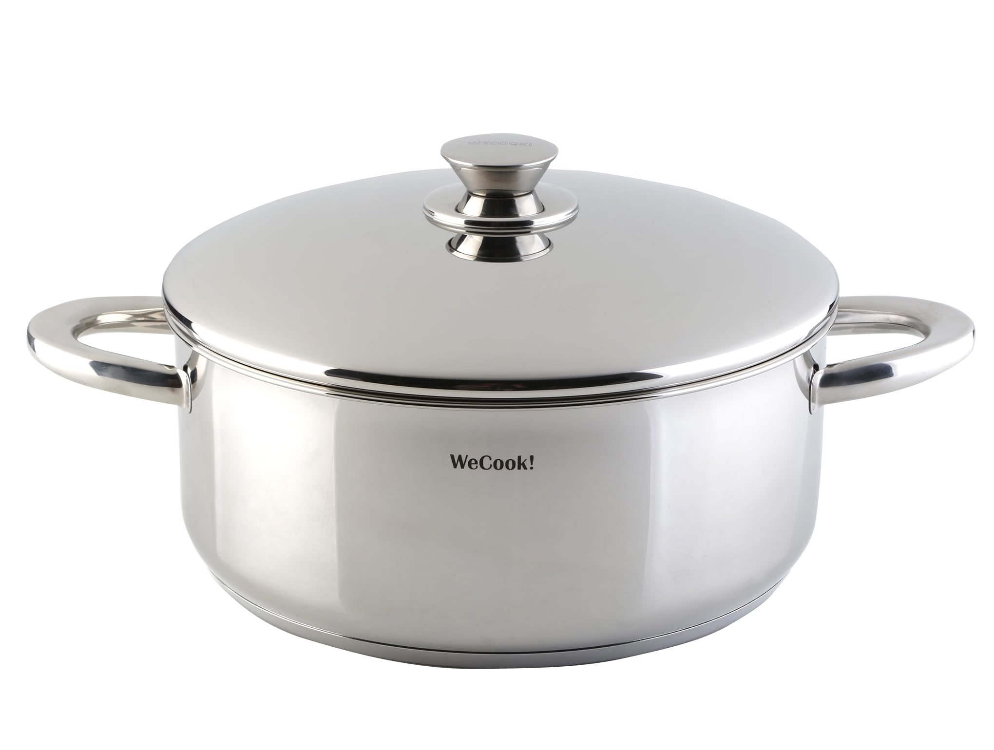 Wecook! Pentola Acciaio Inox 18/10 con Coperchio Ø 26 cm