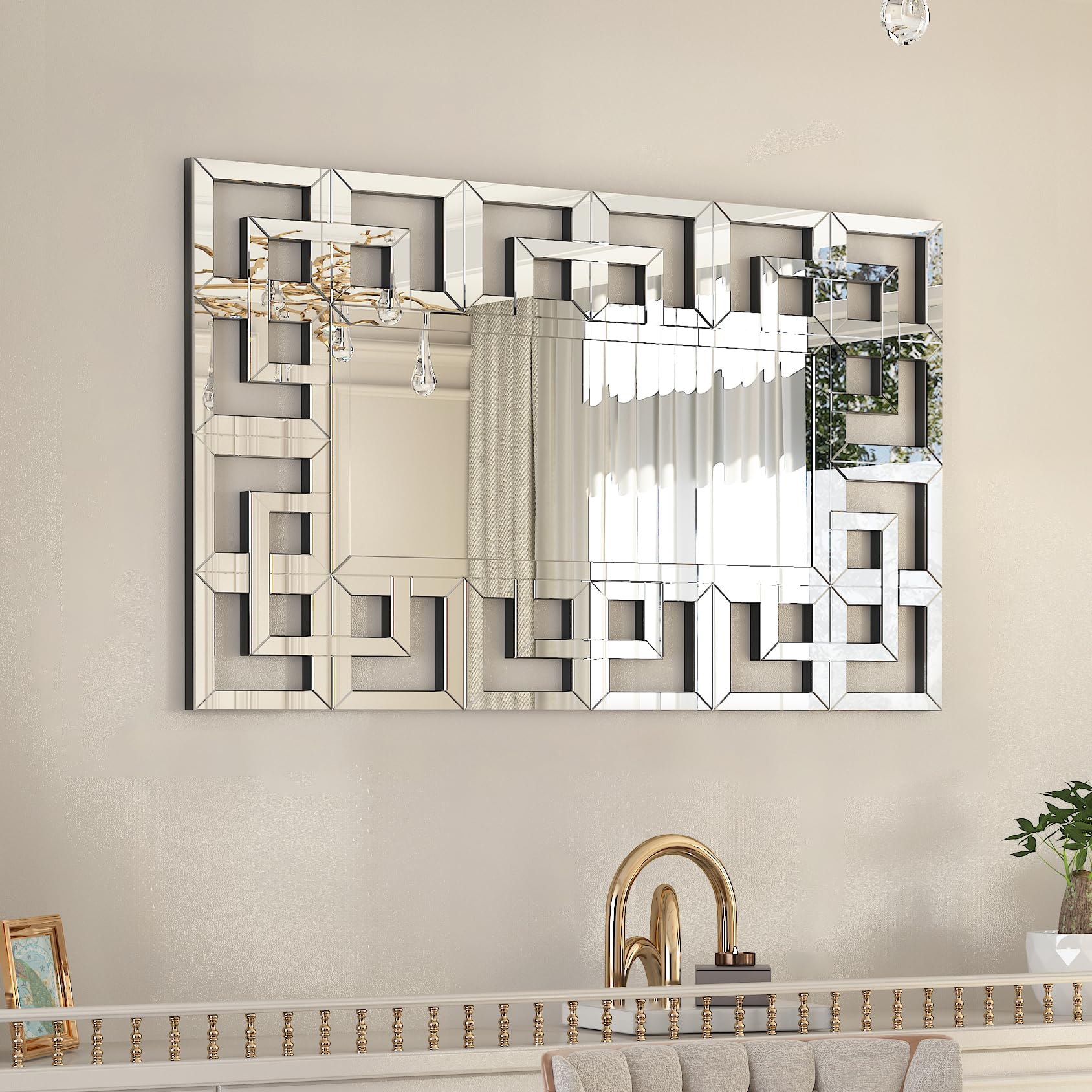 Artloge Specchio Decorativo da Parete 100x70cm