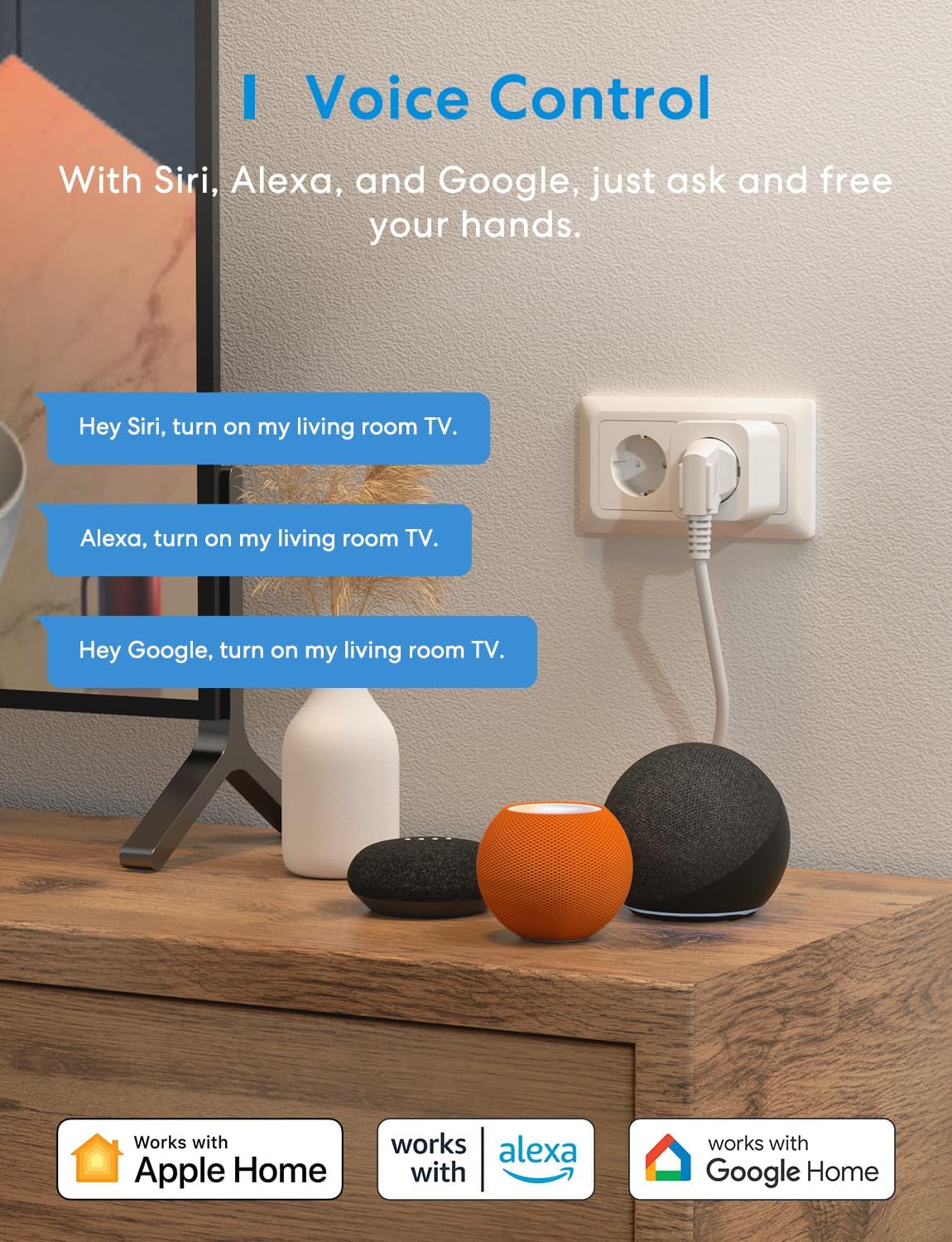 Meross Presa Smart WiFi HomeKit 16A, 4 Pezzi - immagine 4
