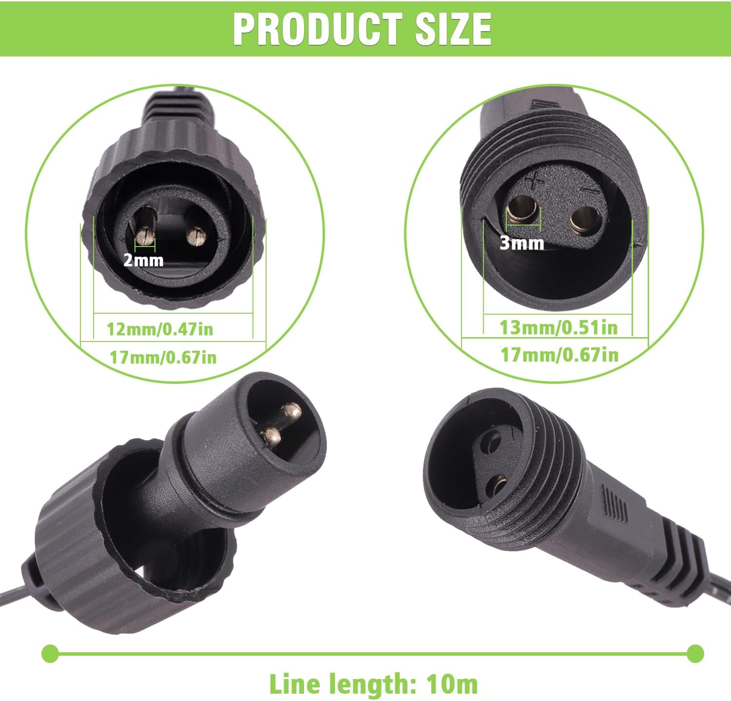 Sigandg Cavo Prolunga 2 Poli IP44 Impermeabile 10m - immagine 2