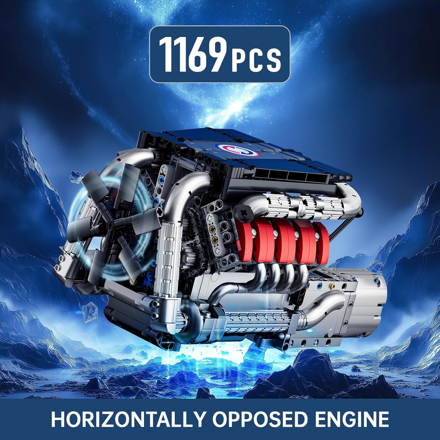 Mould King 10203 - Kit Motore V8 M8 (1169 pezzi) - immagine 3