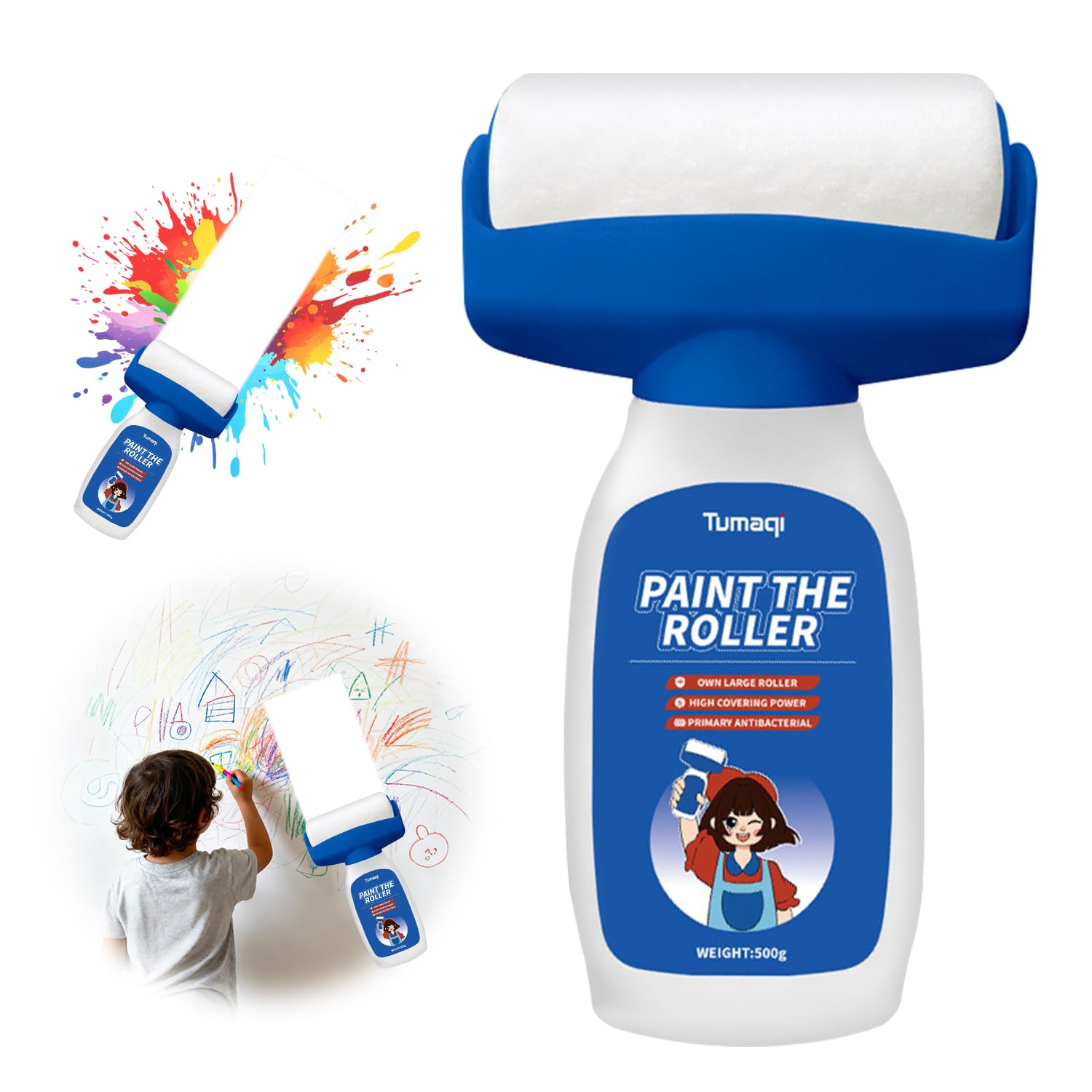 Vernice Bianca Muro Interno 500G con Mini Rullo