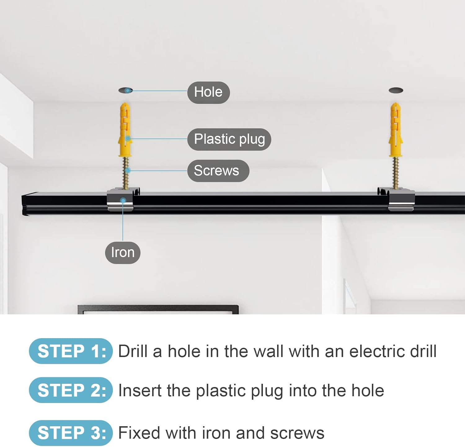 Diffusore a Strisce LED in Alluminio 1m, 6 Pezzi - immagine 4