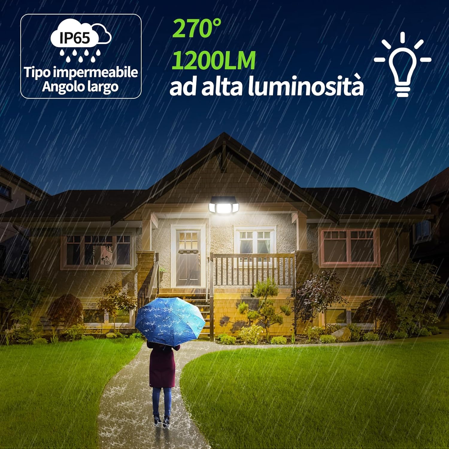 Intelamp Faretto Led Solare da Esterno 108LEDS 1200LM - immagine 2