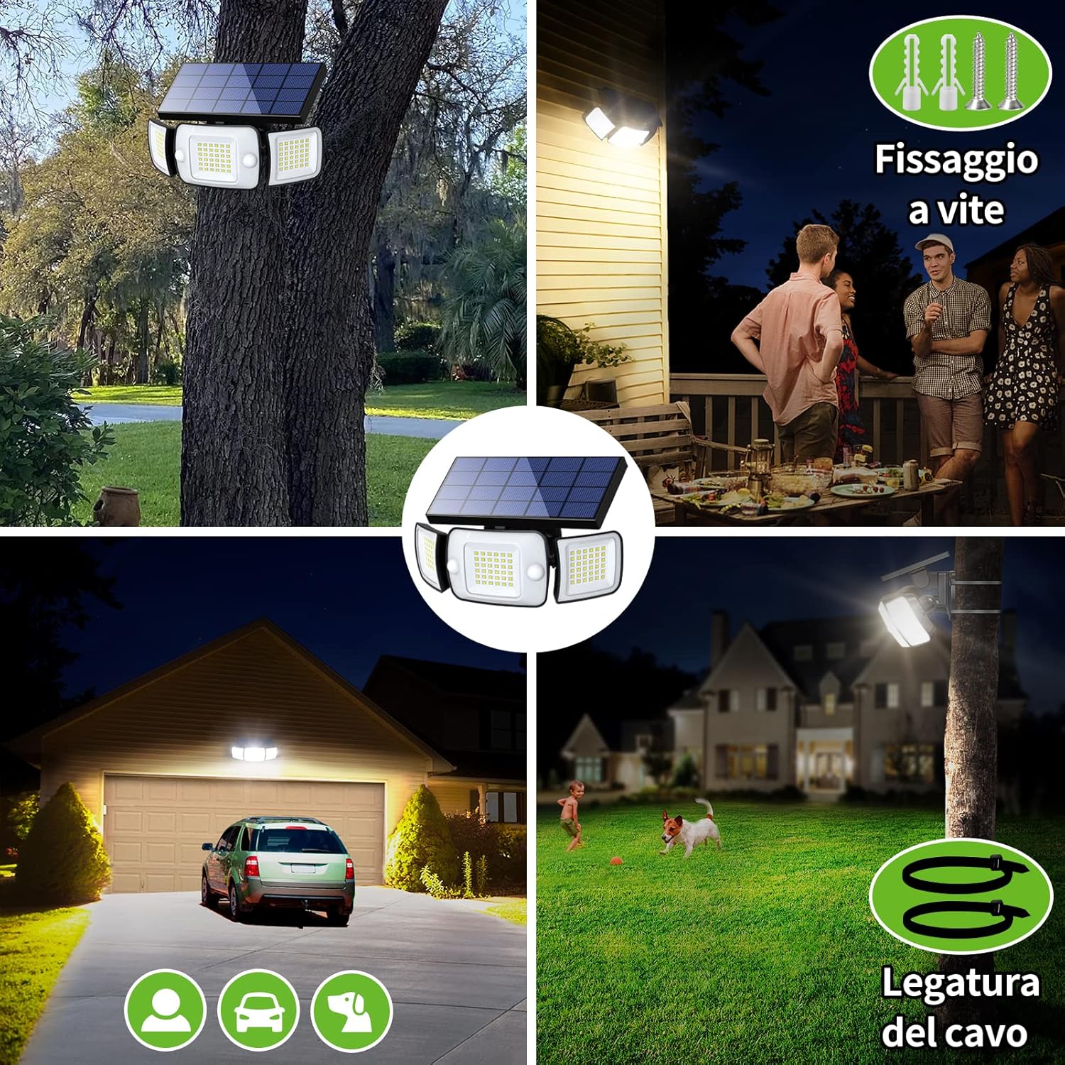 Intelamp Faretto Led Solare da Esterno 108LEDS 1200LM - immagine 6