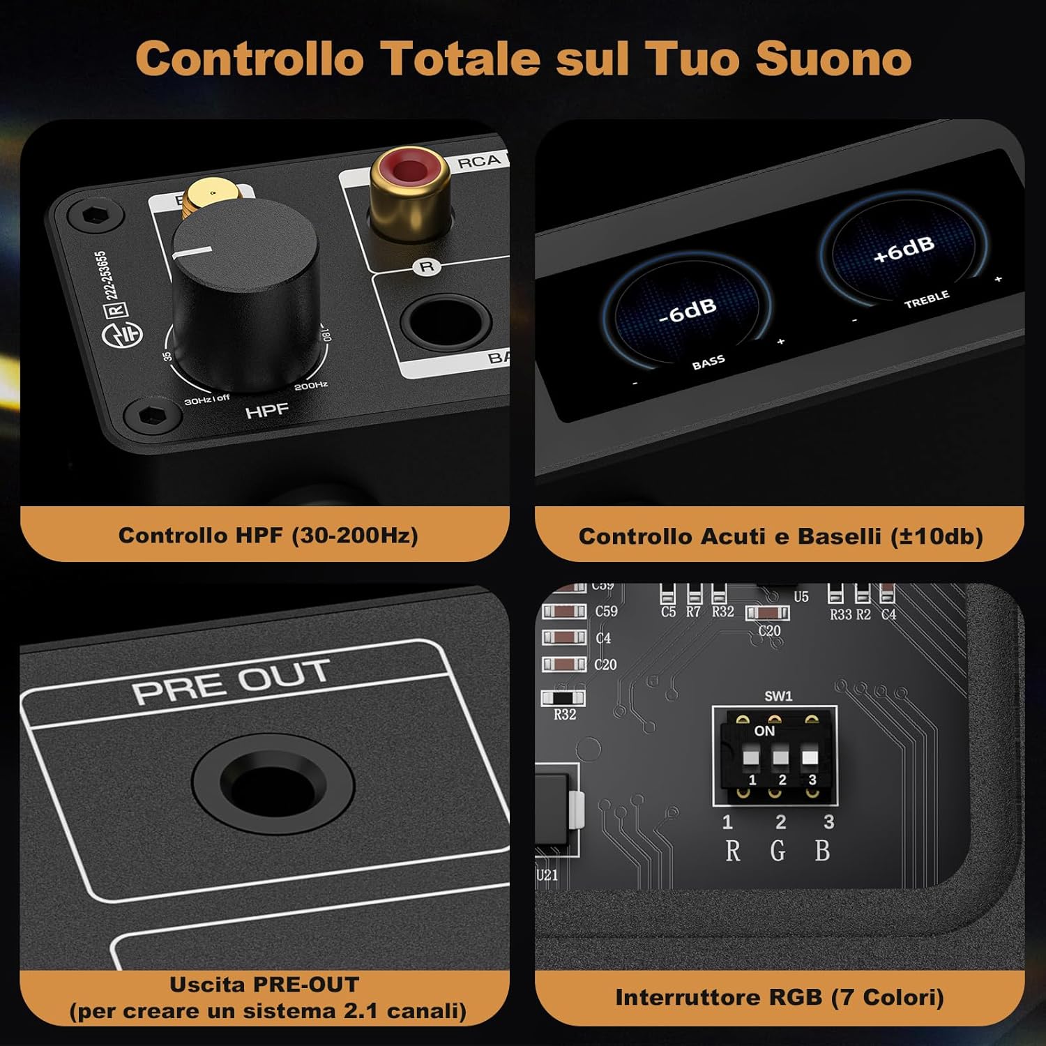 D1 Amplificatore Bluetooth Stereo con BT 5.2 - immagine 6