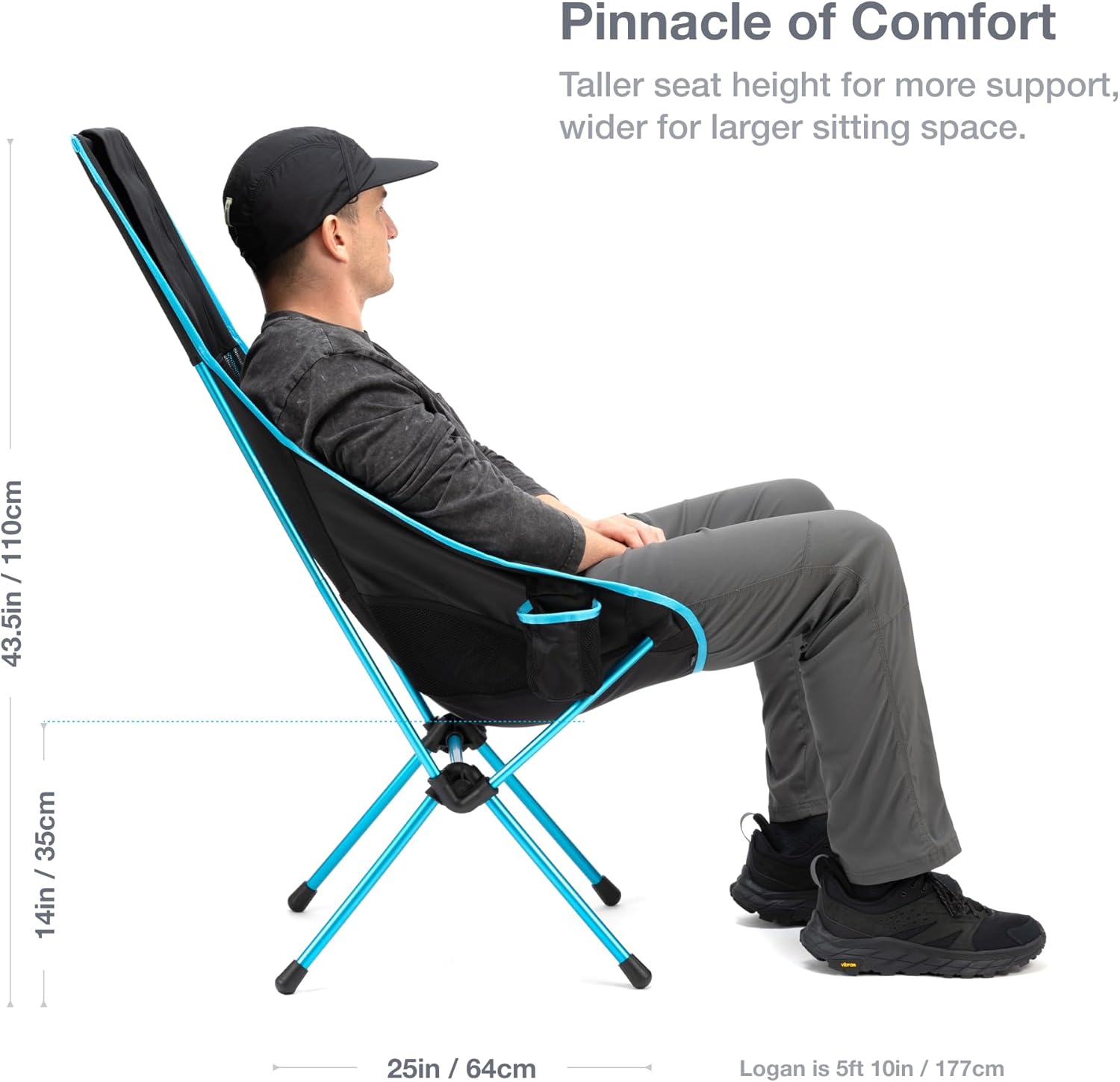 Helinox Savanna - Sedia da Campeggio Pieghevole, Cobalto - immagine 2
