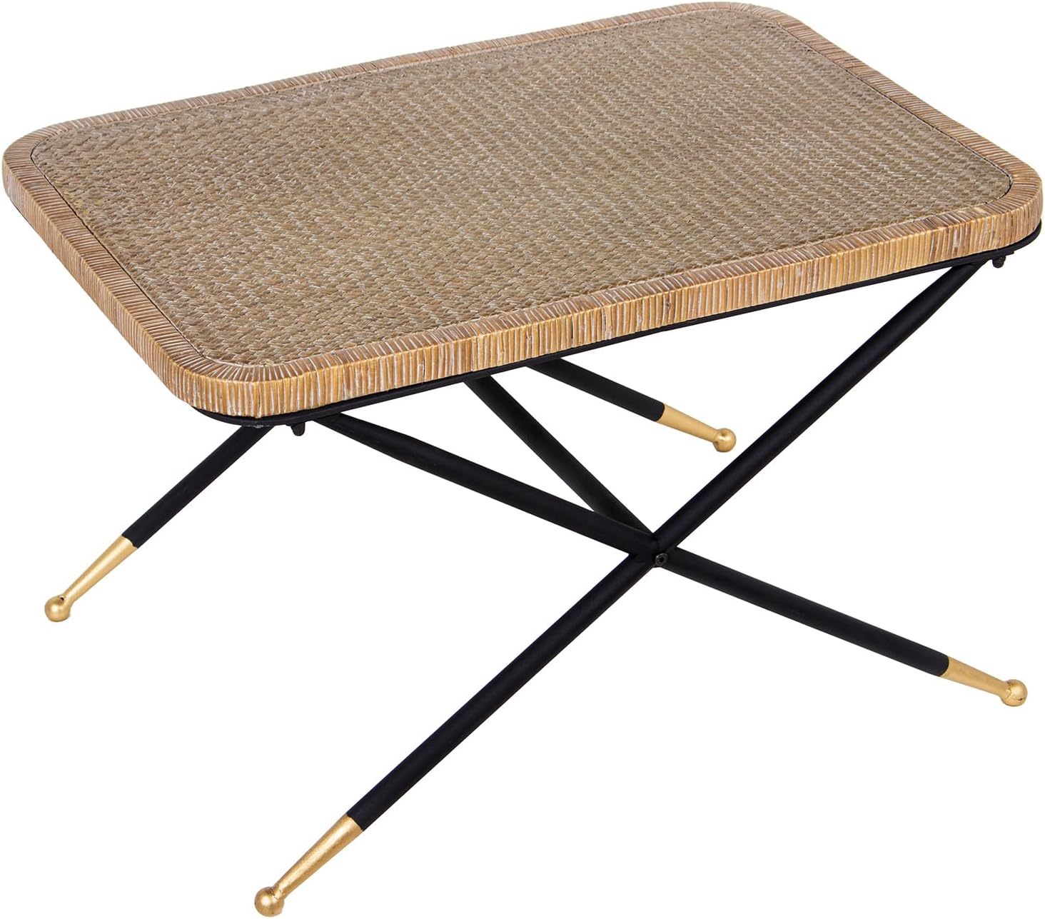 Drw Tavolino da caffè in Legno e Metallo 70x50x45cm