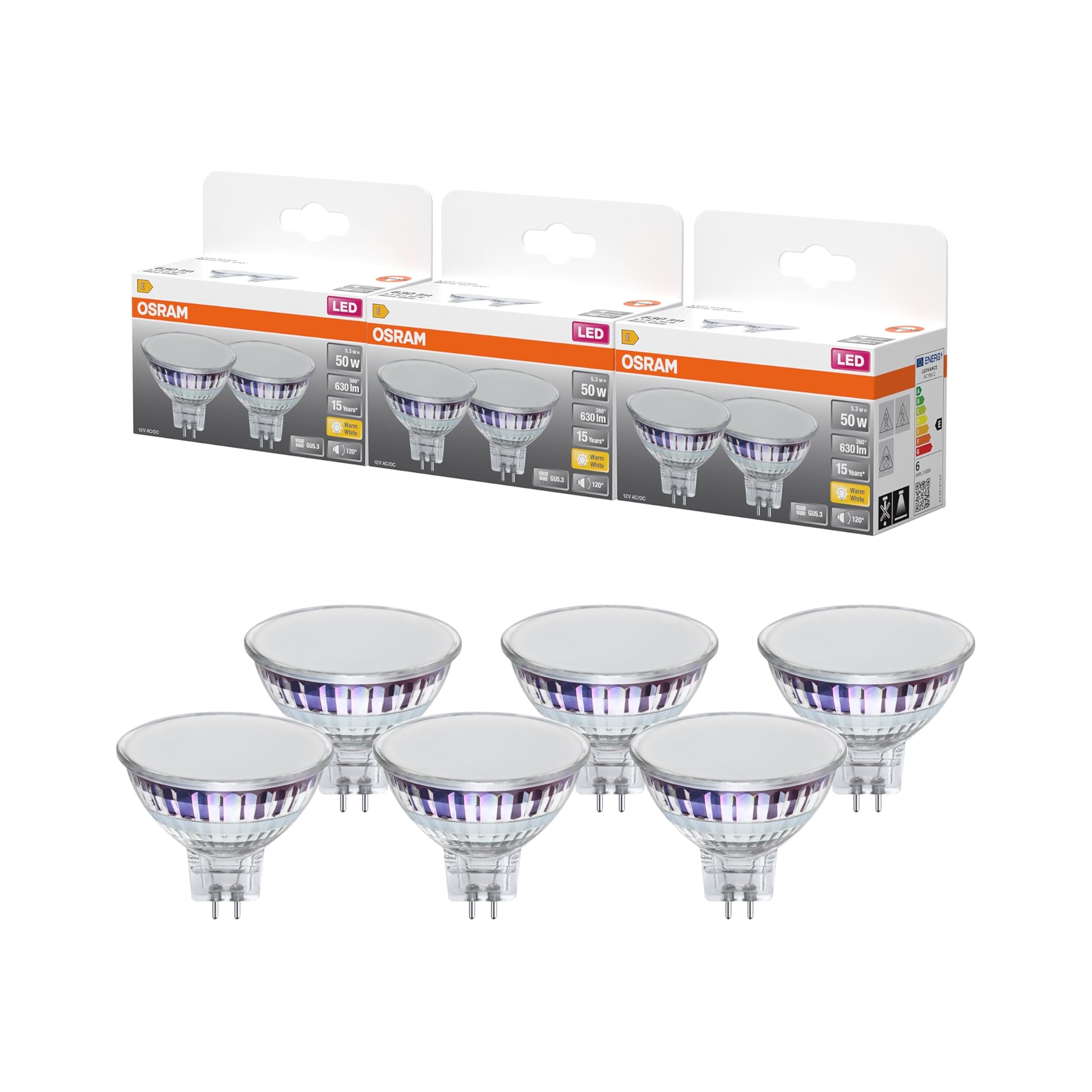 Osram Lampada Spot LED Star MR16 5,3W GU5.3 (3-Pack)