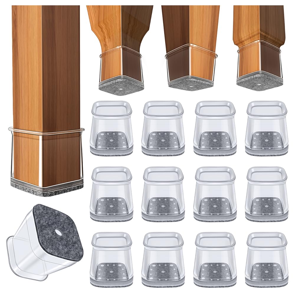 32 Pezzi Gommini per Sedie Quadrati in Silicone