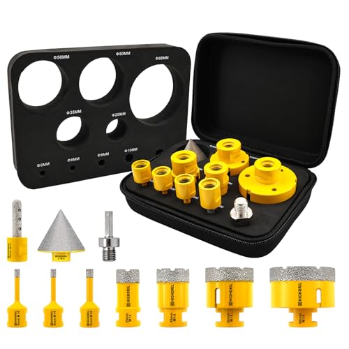 Highdril Kit Trapano Diamantato 10 Pezzi
