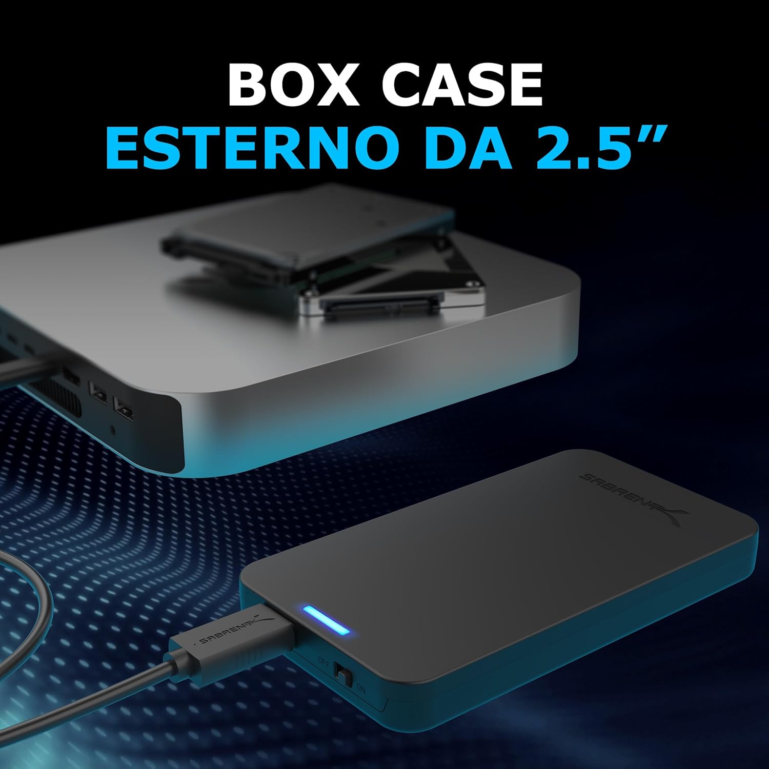 Sabrent Case SSD/HDD Esterno SATA 2.5'' a USB 3.0 Gen 1 - immagine 2