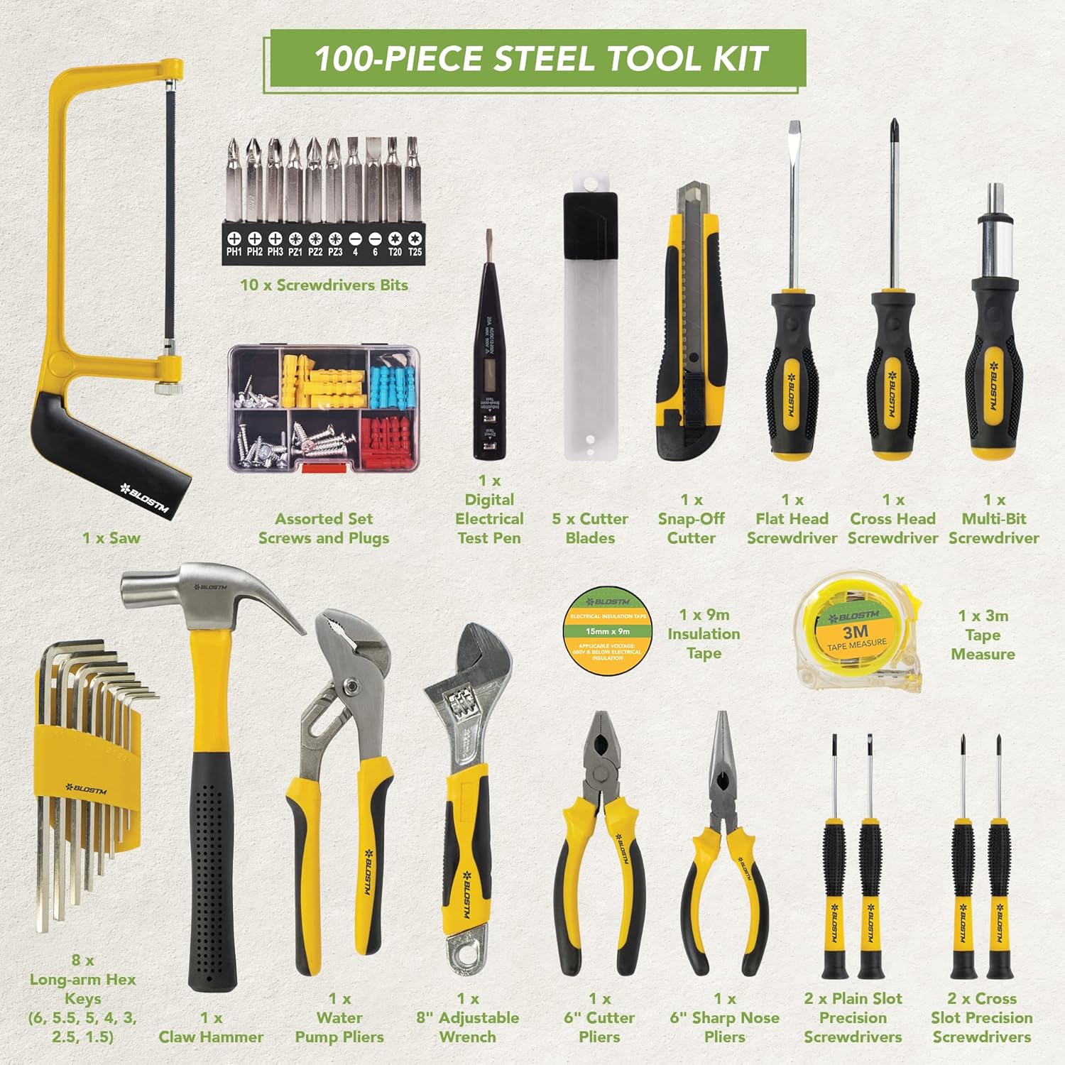 Cassetta Attrezzi Completa Professionale 100 Pezzi - immagine 2