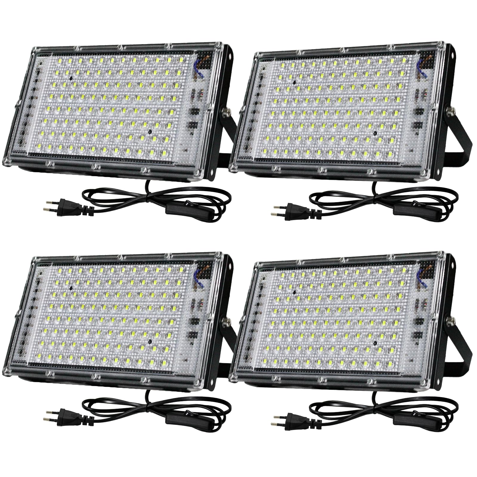 BOSITE Faretto Led da Esterno 100W 4 Pezzi