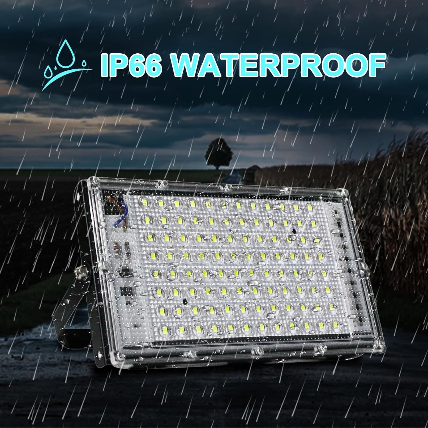 BOSITE Faretto Led da Esterno 100W 4 Pezzi - immagine 3