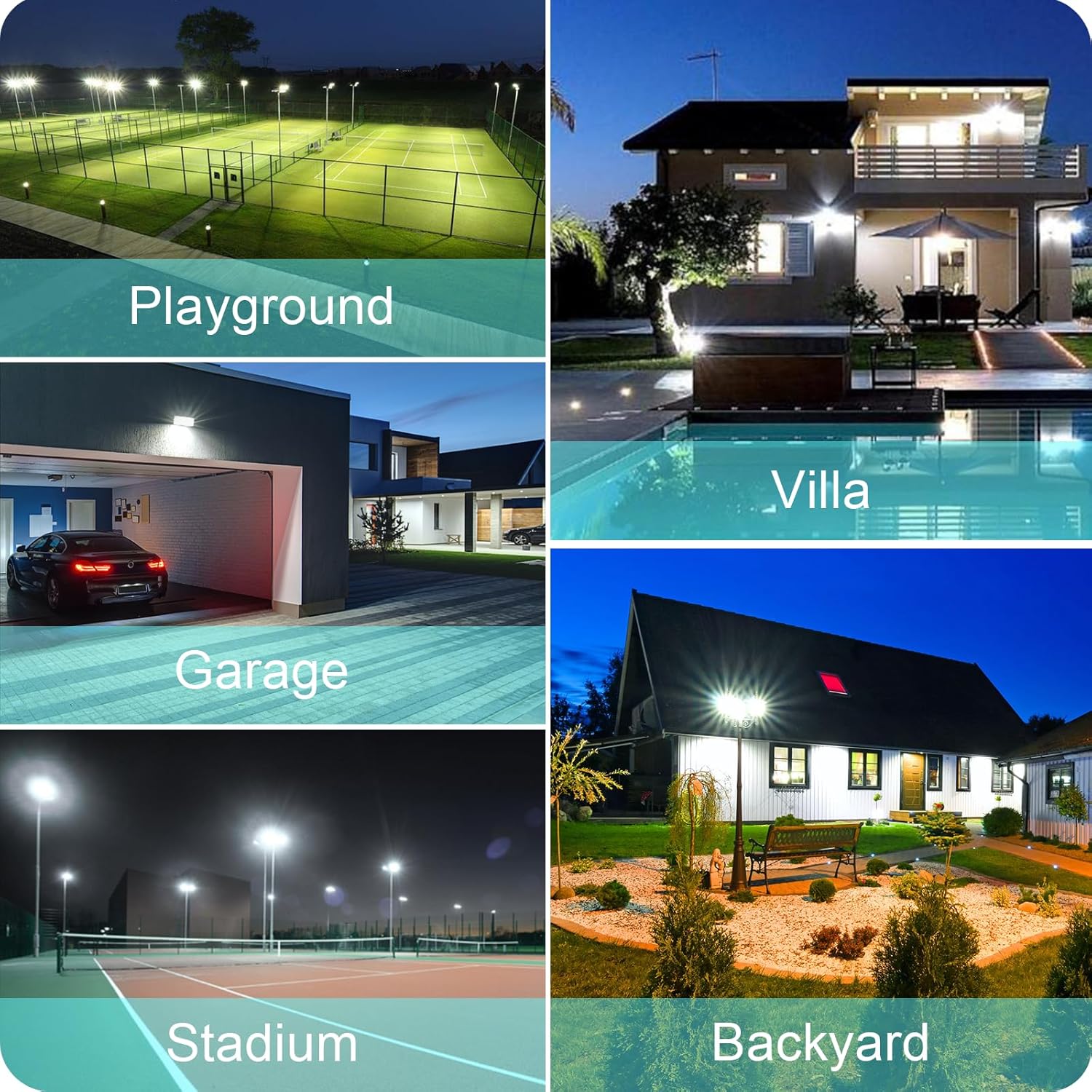 BOSITE Faretto Led da Esterno 100W 4 Pezzi - immagine 7