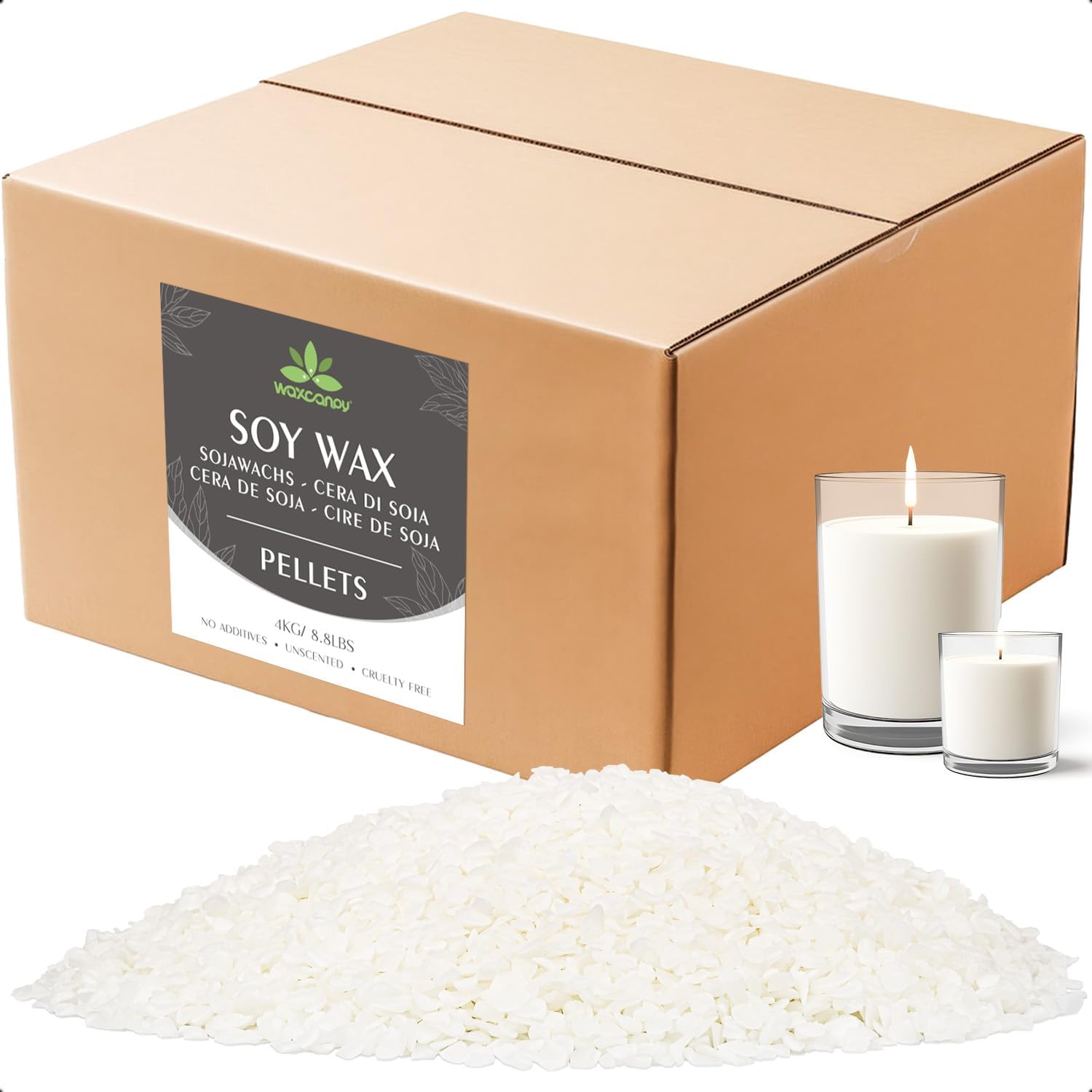 Waxcanpy Cera di Soia per Candele 4KG