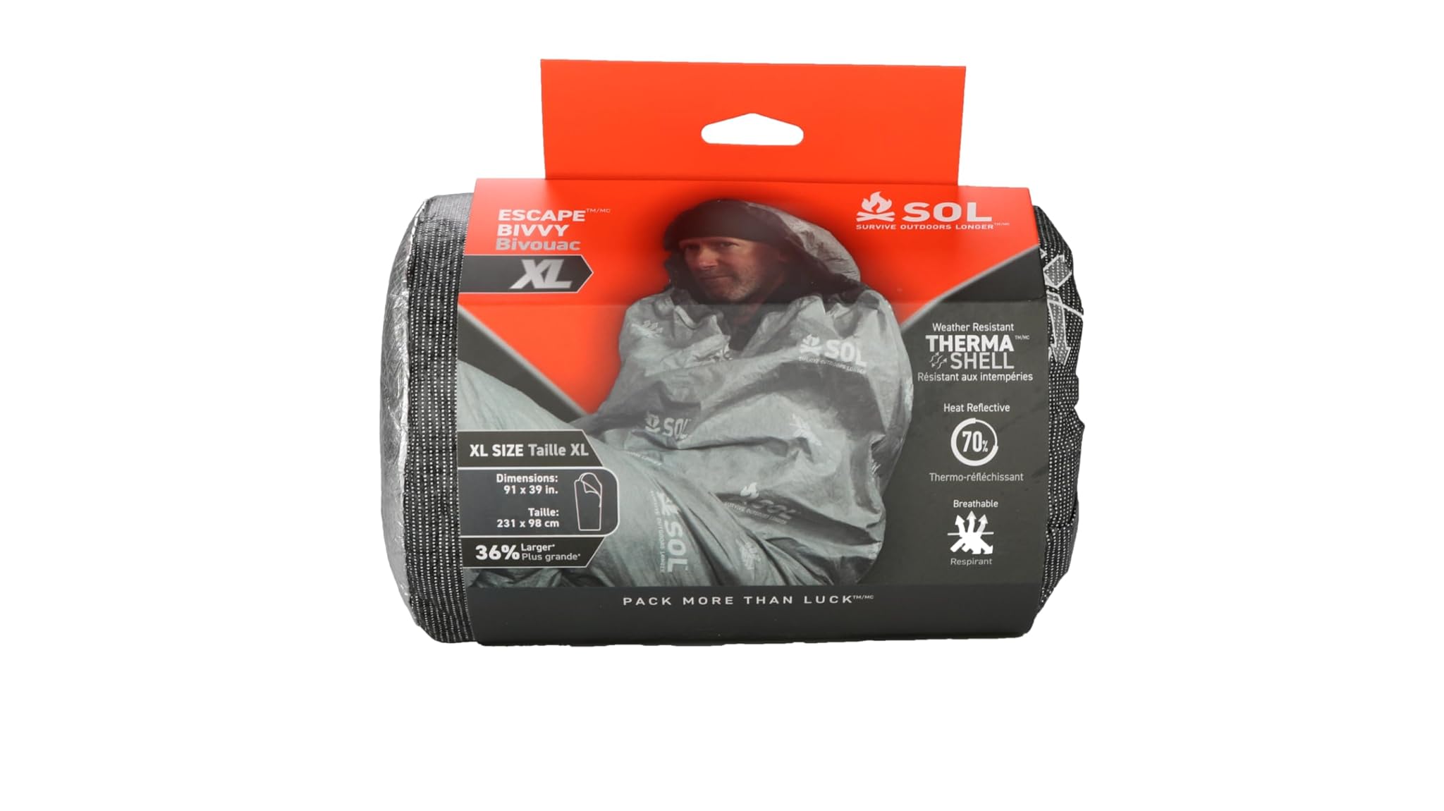 SOL Escape Bivvy XL con cappuccio - Arancione