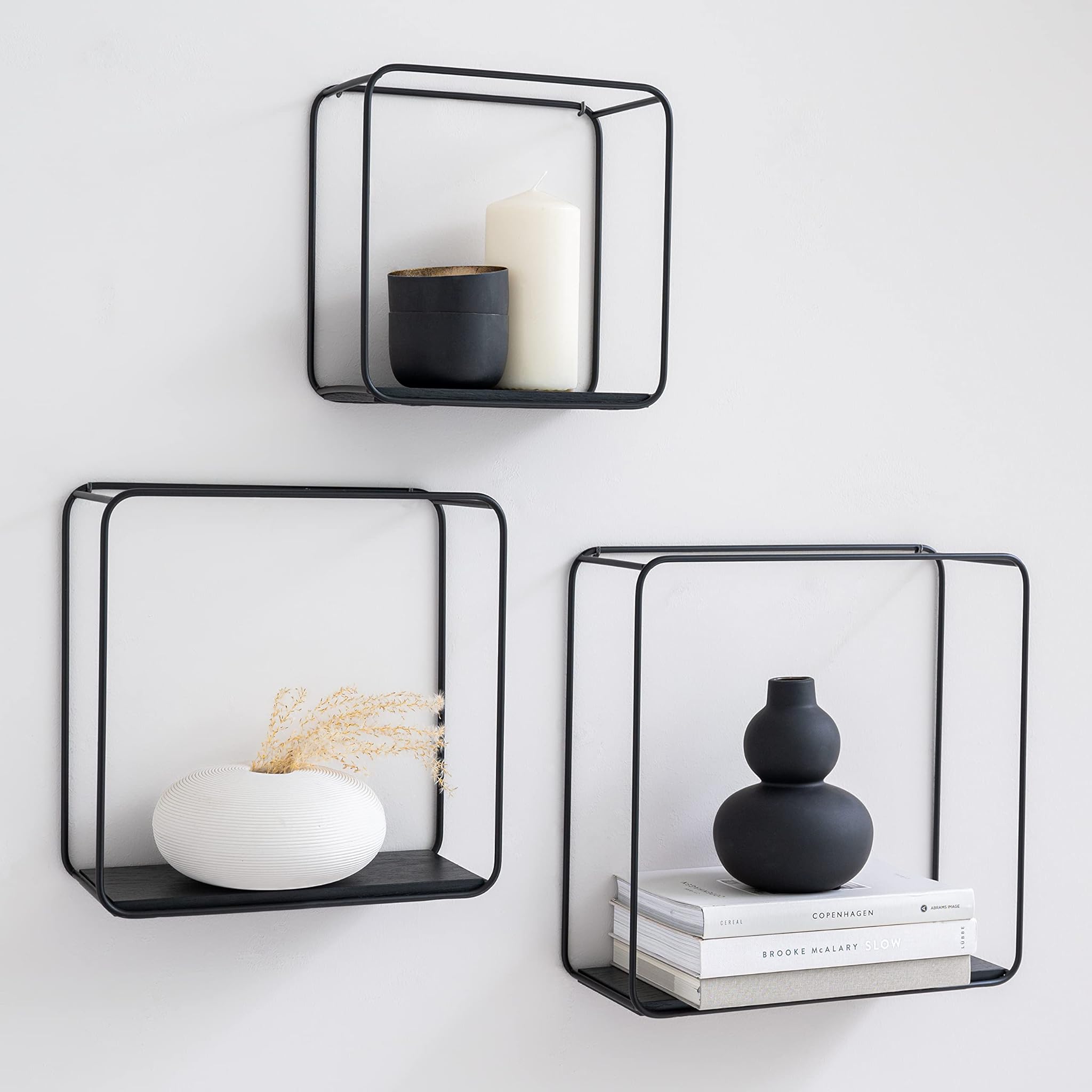 Kazai. Mensole da Muro Design Jona - Quercia, Nero