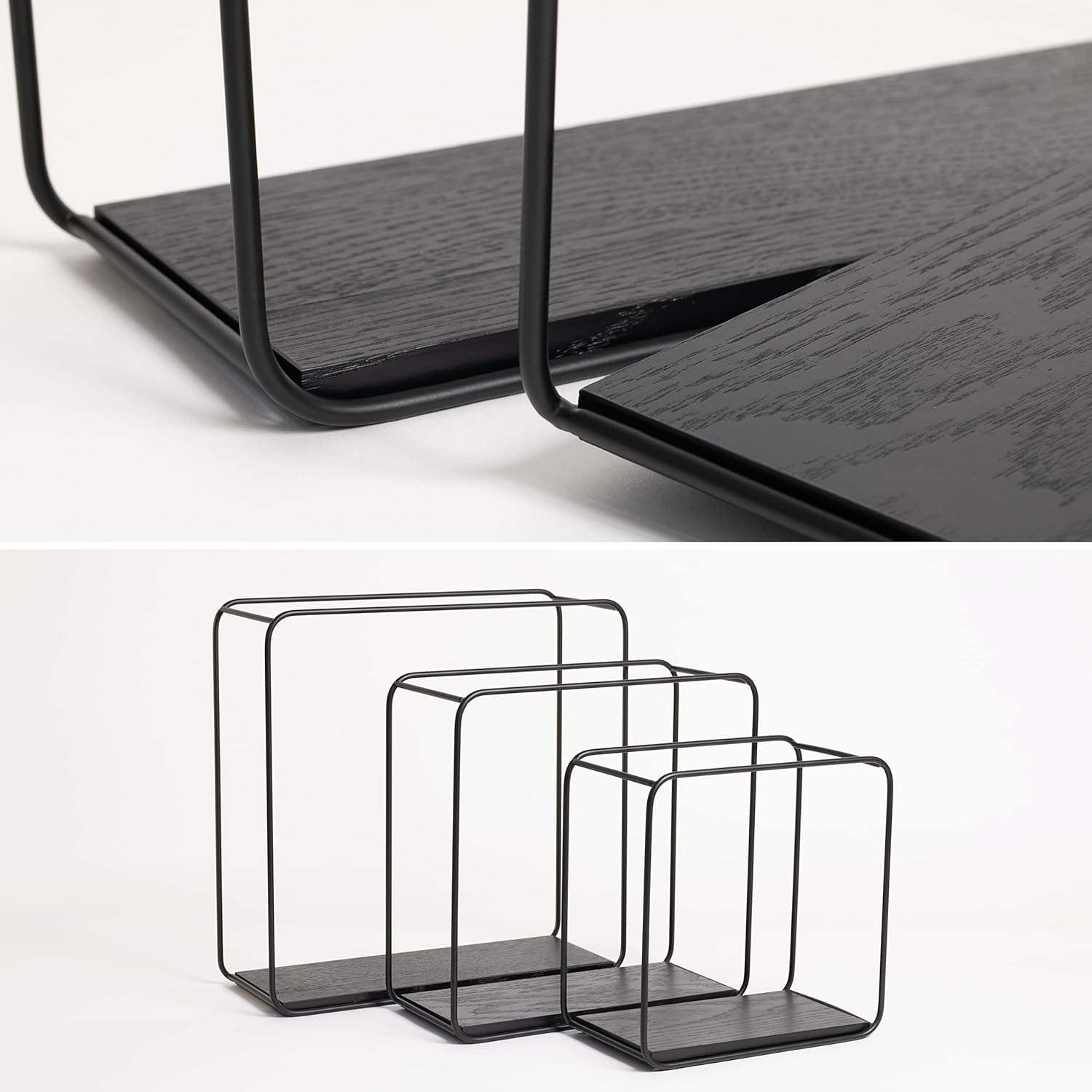 Kazai. Mensole da Muro Design Jona - Quercia, Nero - immagine 4