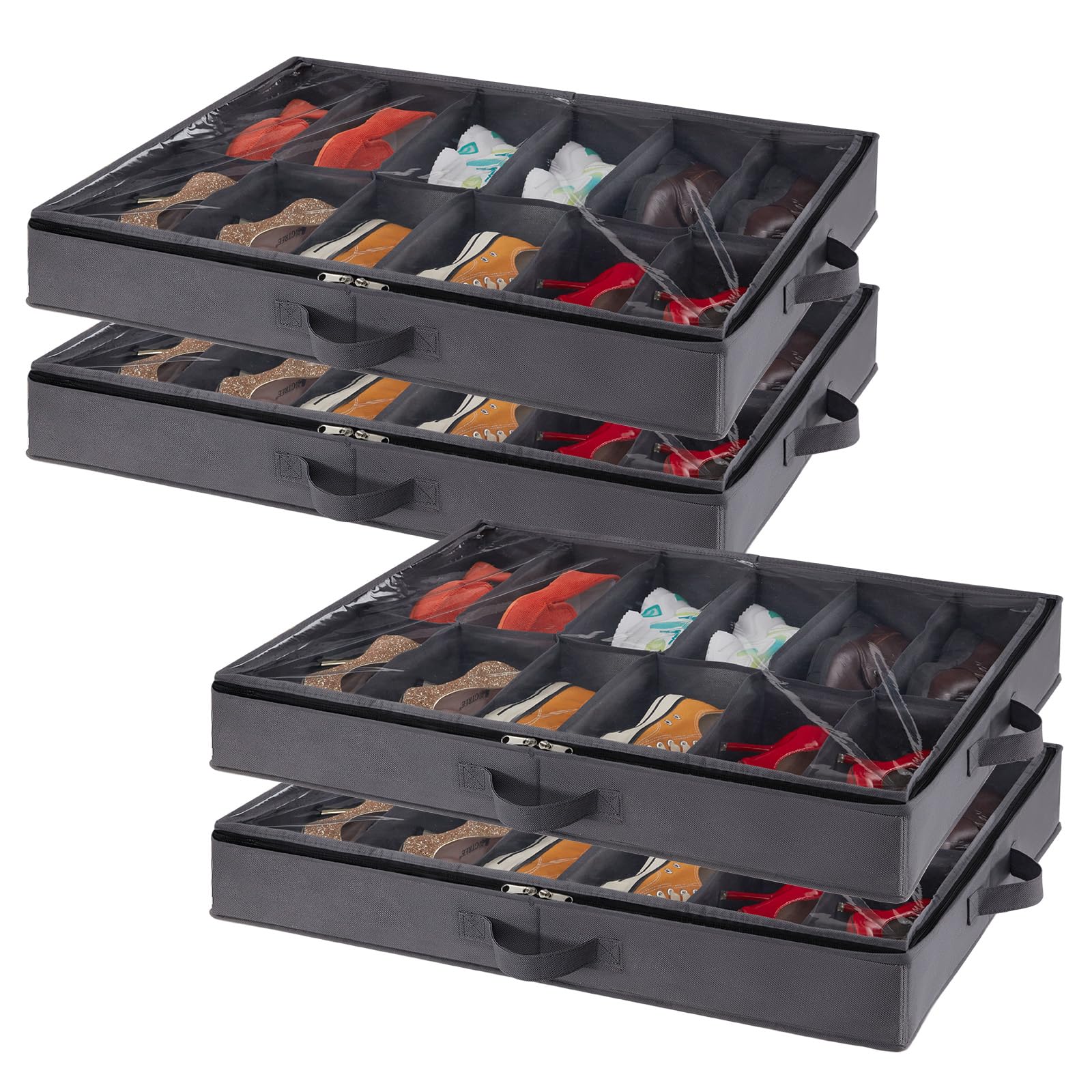 Lifewit Set 4 Scatole per Scarpe con Finestra Trasparente