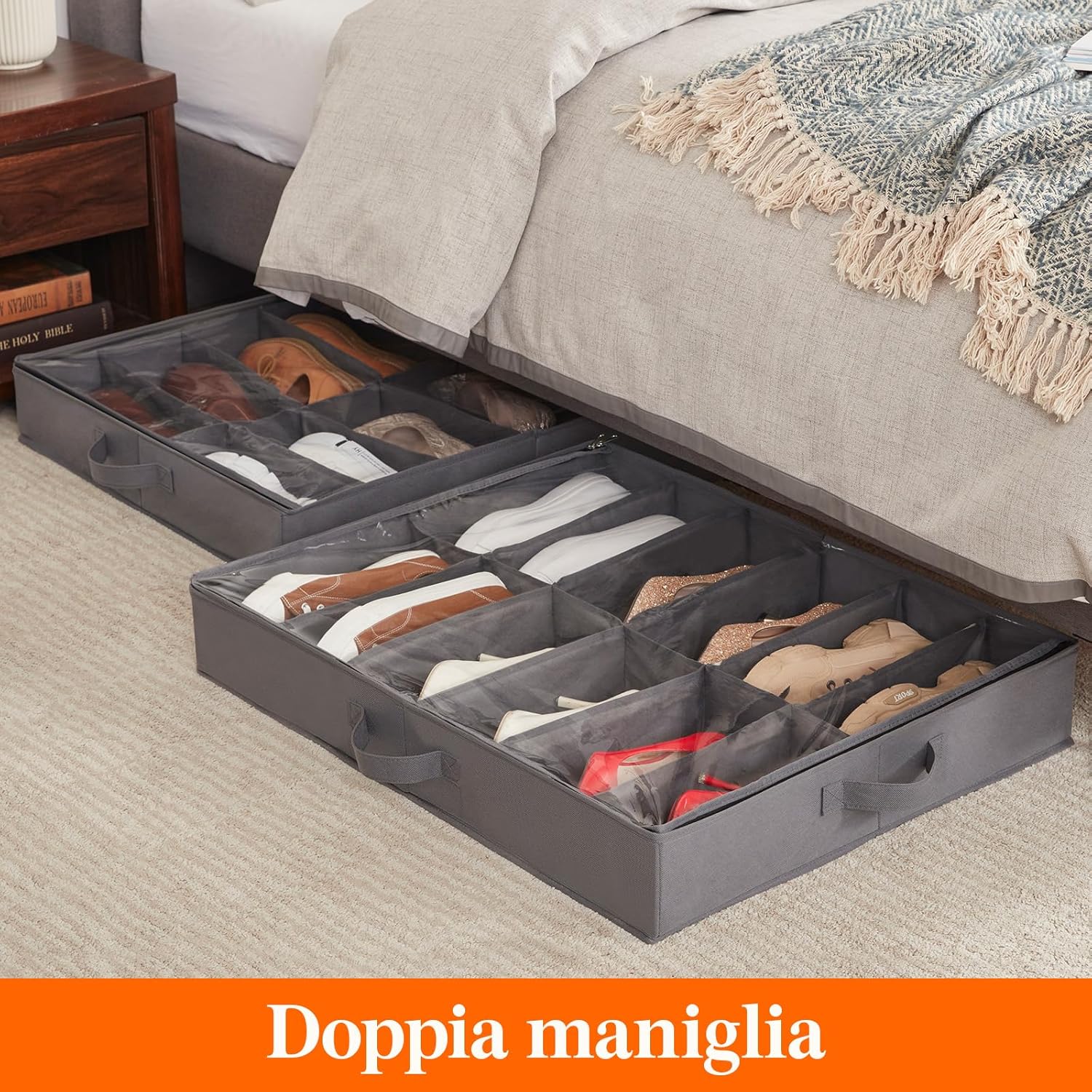 Lifewit Set 4 Scatole per Scarpe con Finestra Trasparente - immagine 3