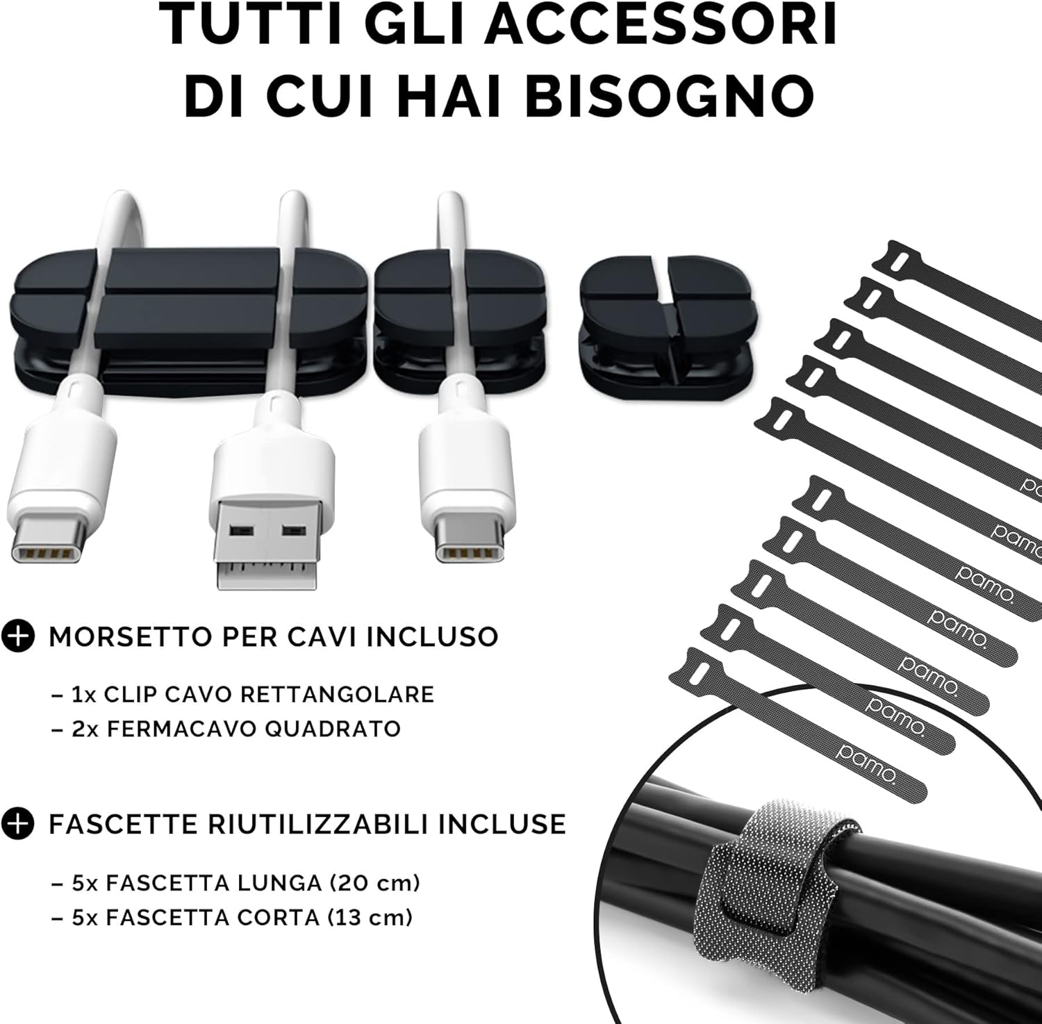 Canalina Portacavi da Scrivania - Set 3 Pezzi - immagine 4