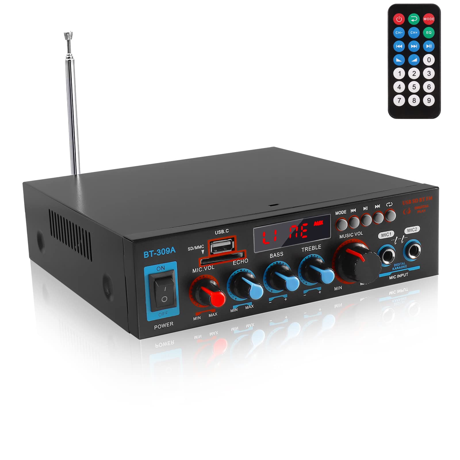 Etlephe Amplificatore Audio Hi-Fi Stereo Bluetooth 5.0