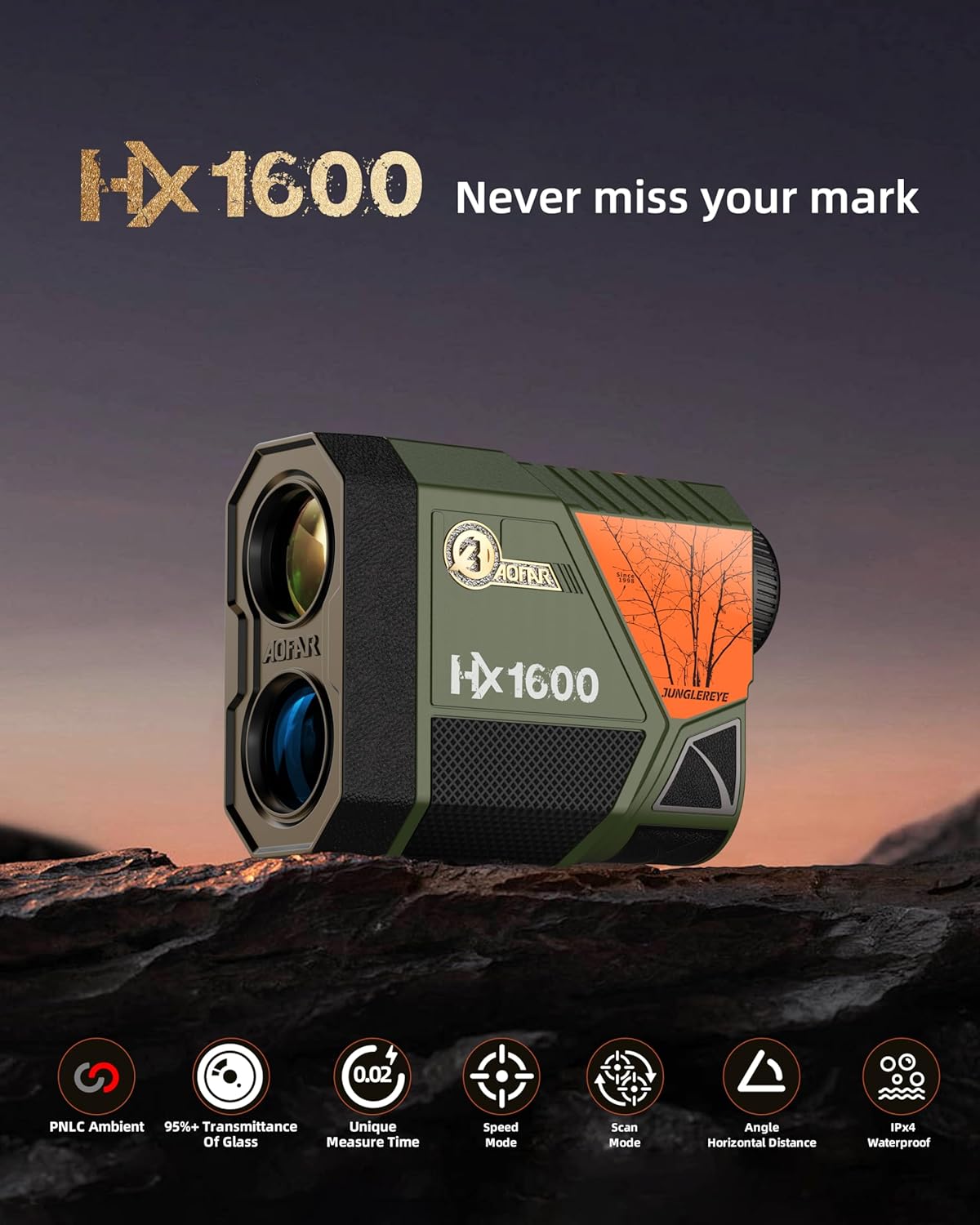 Aofar Rangefinder HX1600 per Caccia e Tiro con l'Arco - immagine 2