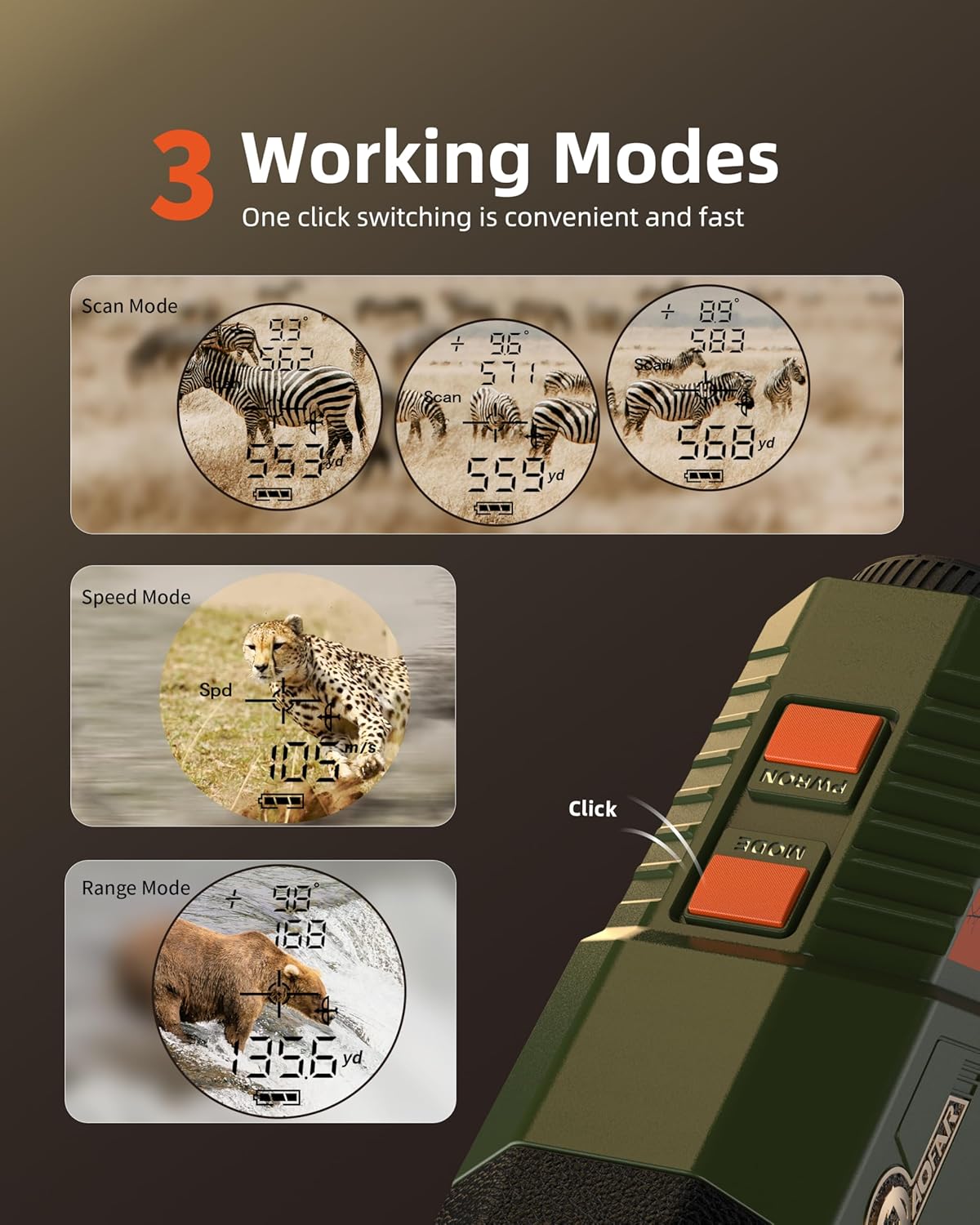 Aofar Rangefinder HX1600 per Caccia e Tiro con l'Arco - immagine 5