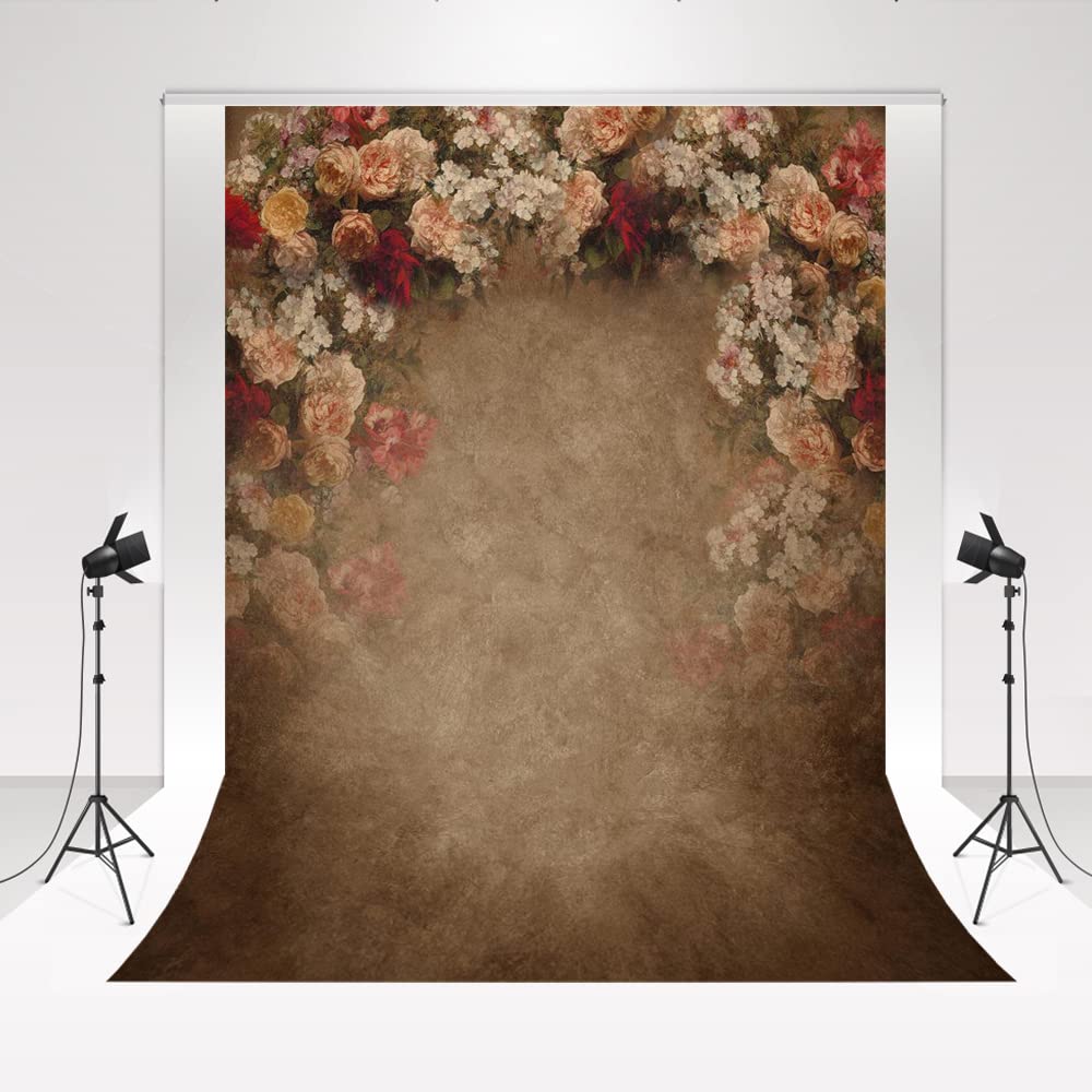 Kate Studio Sfondo Marrone 2x2m Retro Lusso Floreale