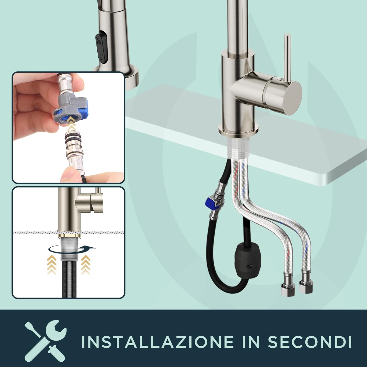 Forious Rubinetto Cucina con Doccetta Estraibile - immagine 6