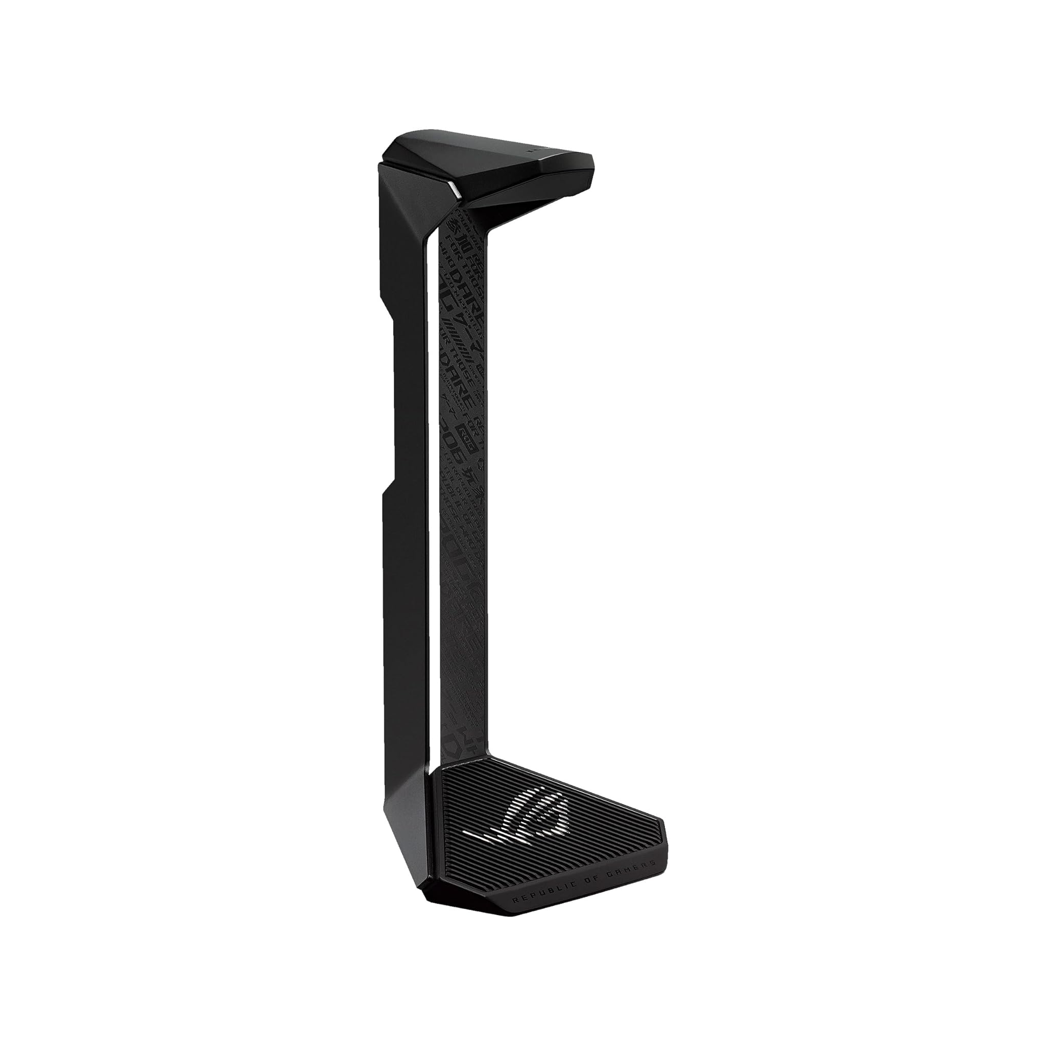 ASUS ROG Throne II Core, Supporto per Cuffie Gaming con Motivi ROG e Logo in Lamina d'Argento, Telaio in Lega di Alluminio, Base Antiscivolo, Estetica e Stabilità di Alta Qualità, Nero