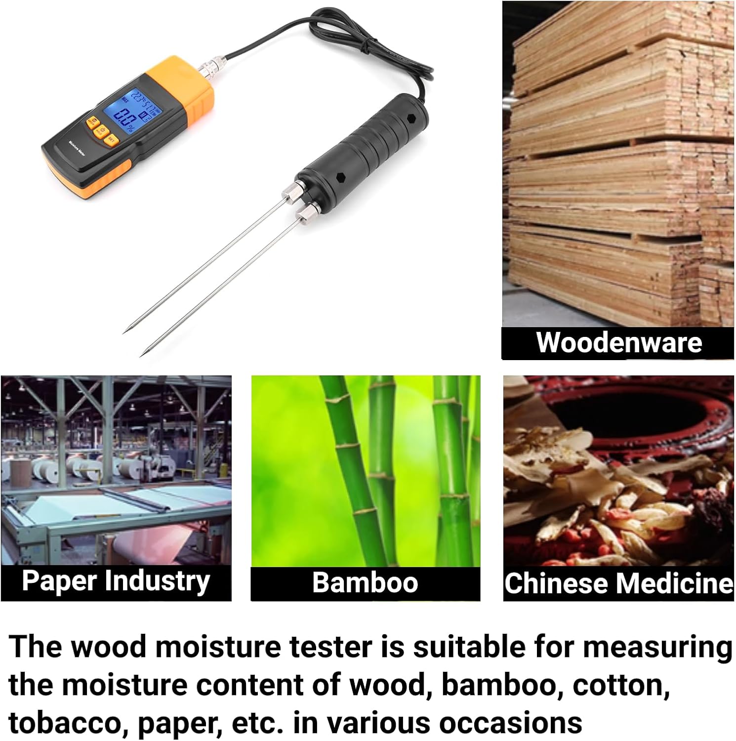 Display LCD Digitale Misuratore Umidità Legno MMD4E - immagine 4