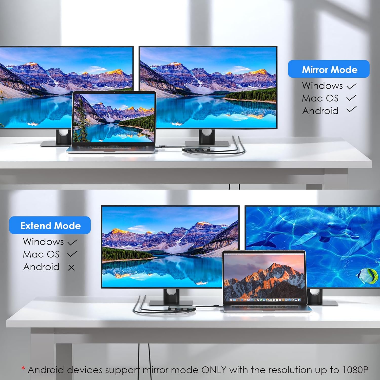 Wavlink Adattatore USB 3.0/C a DisplayPort HDMI Dual 5K/4K - immagine 3