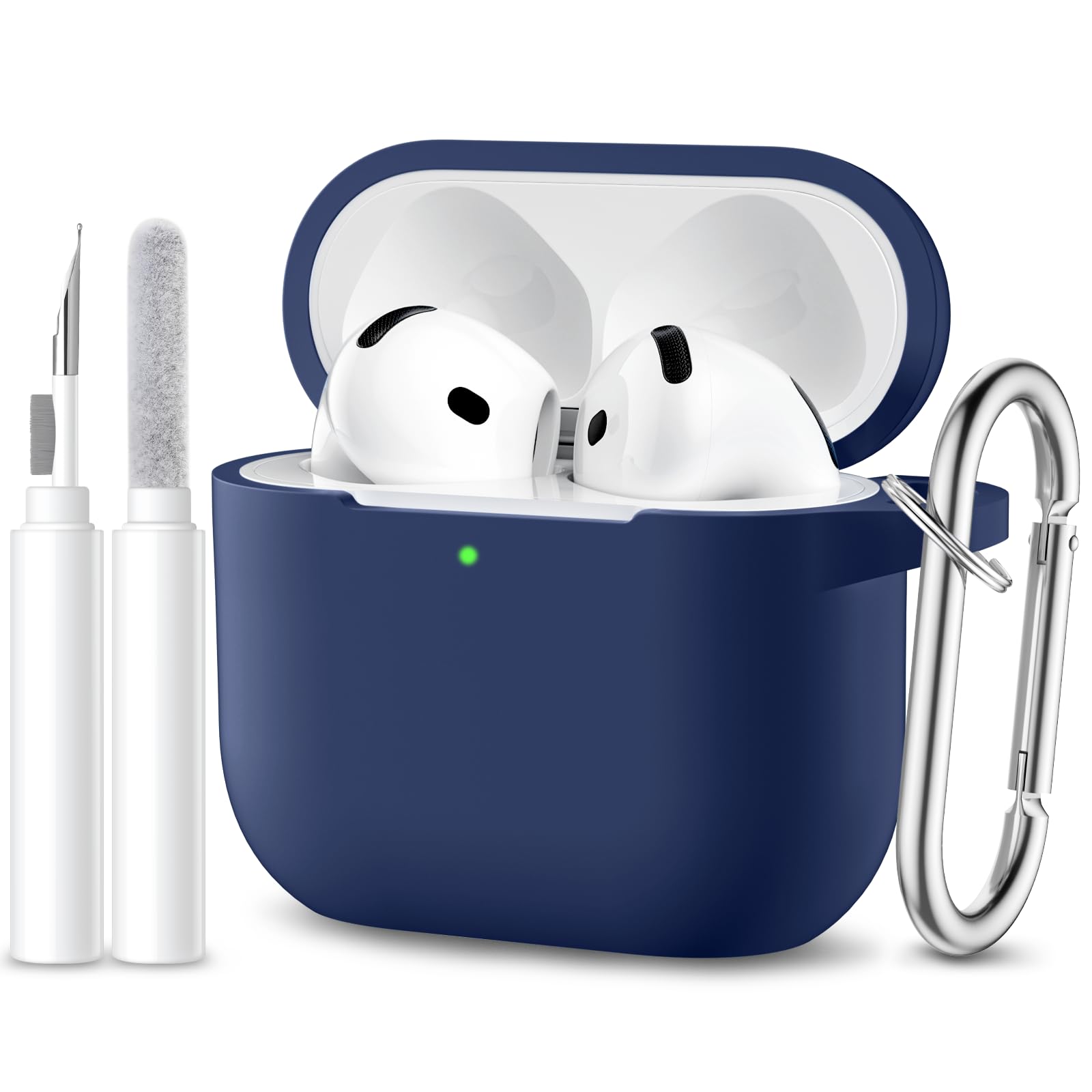Maledan Cover Compatibile AirPods 4 2024, Blu Scuro